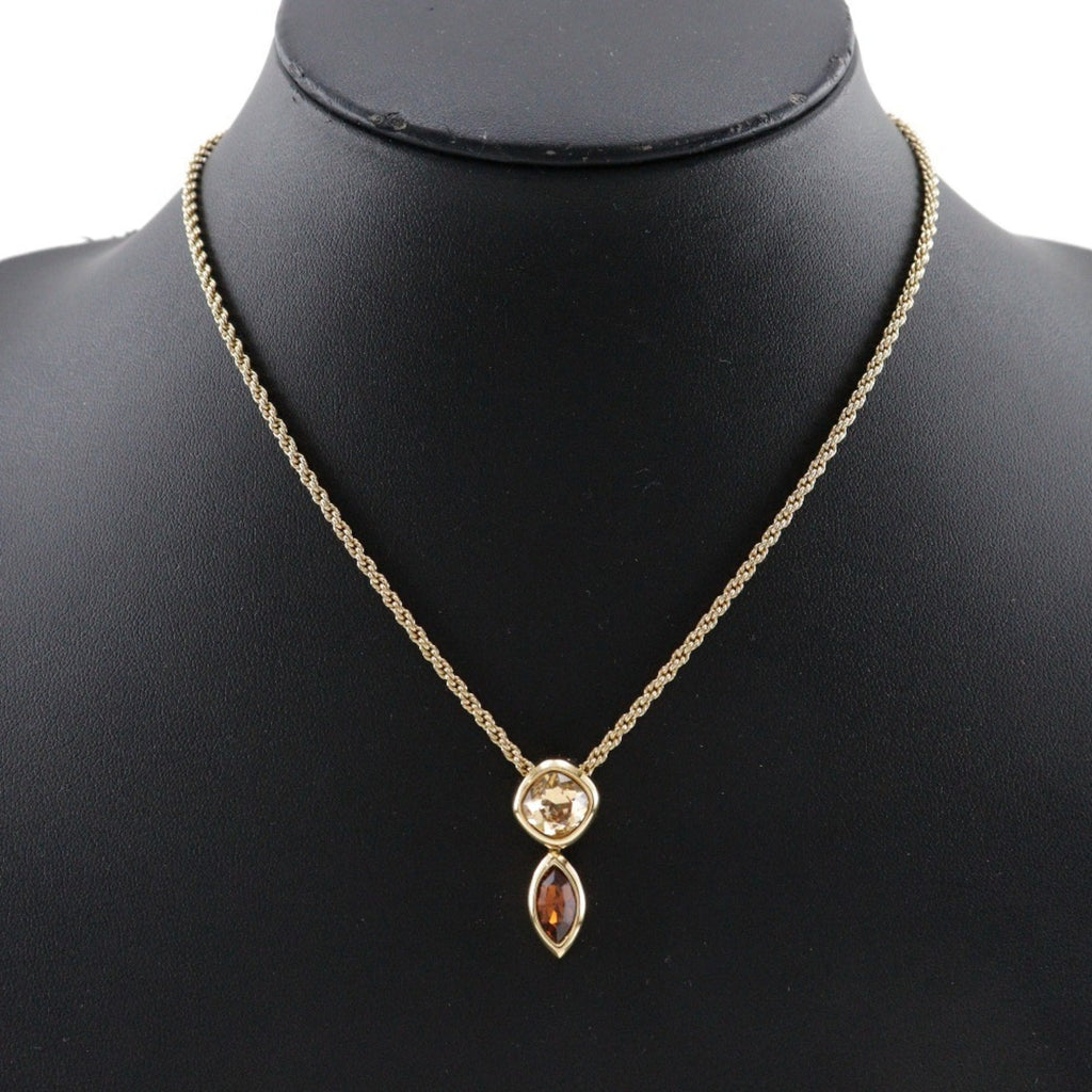 Pendant Necklace Gold with Color Stone