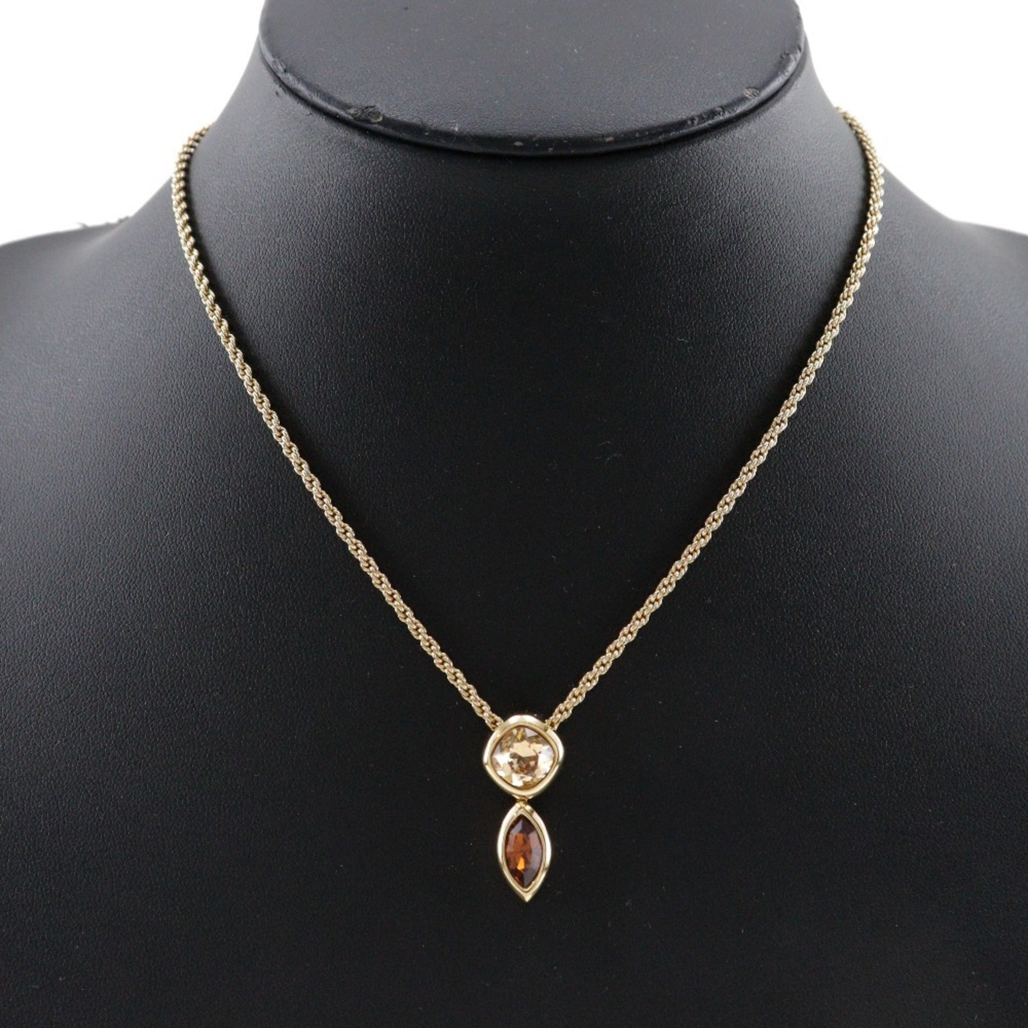 Pendant Necklace Gold with Color Stone