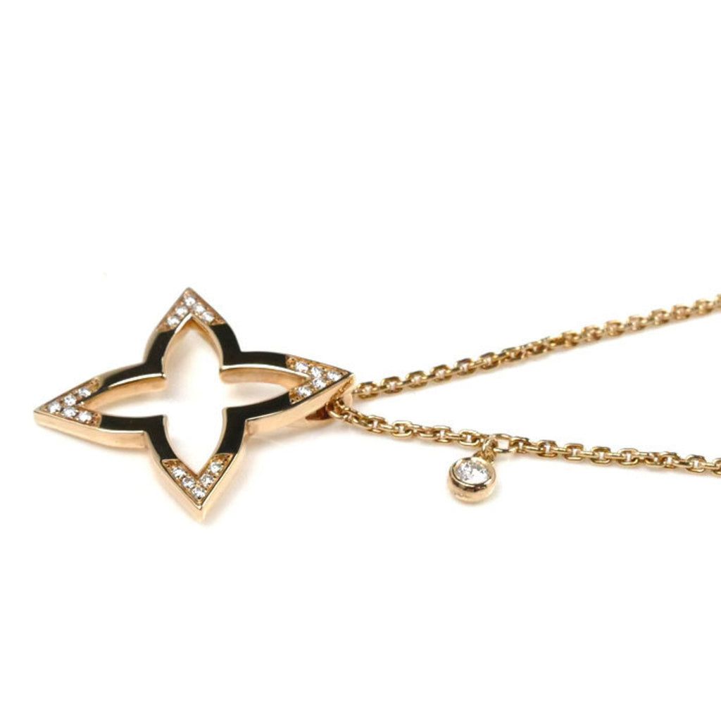 Ombre Blossom Pendant Necklace 18K Rose Gold with Diamond