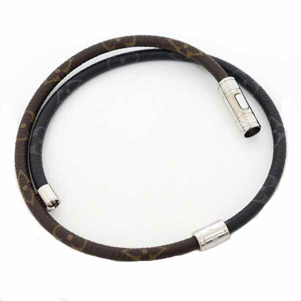 Keep It Bracelet Canvas and Monogram Eclipse Black Brown Silver
