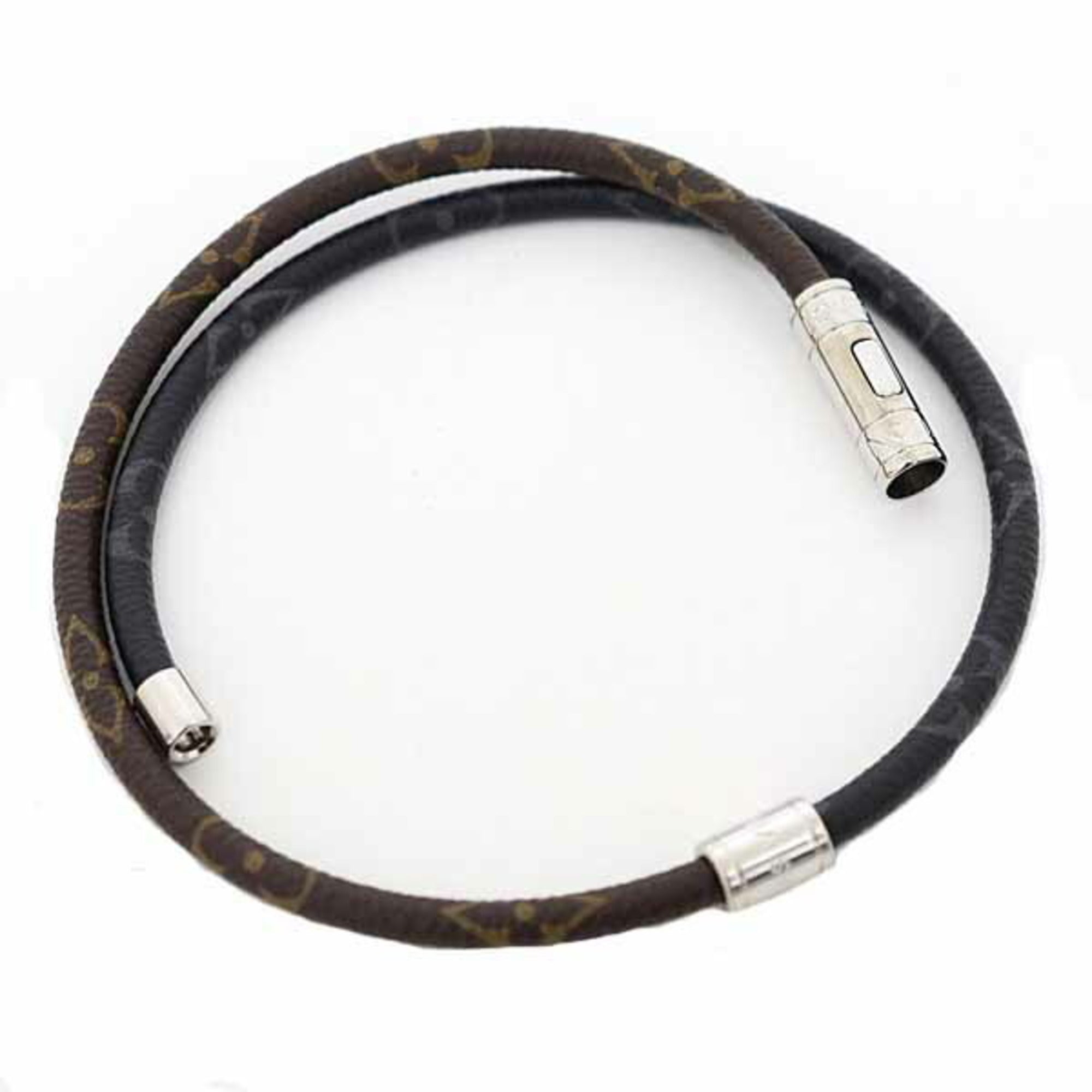 Keep It Bracelet Canvas and Monogram Eclipse Black Brown Silver