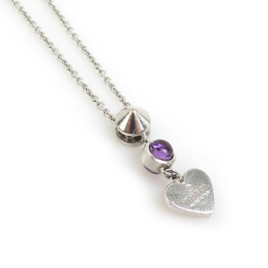 Pendant Necklace Sterling Silver Purple