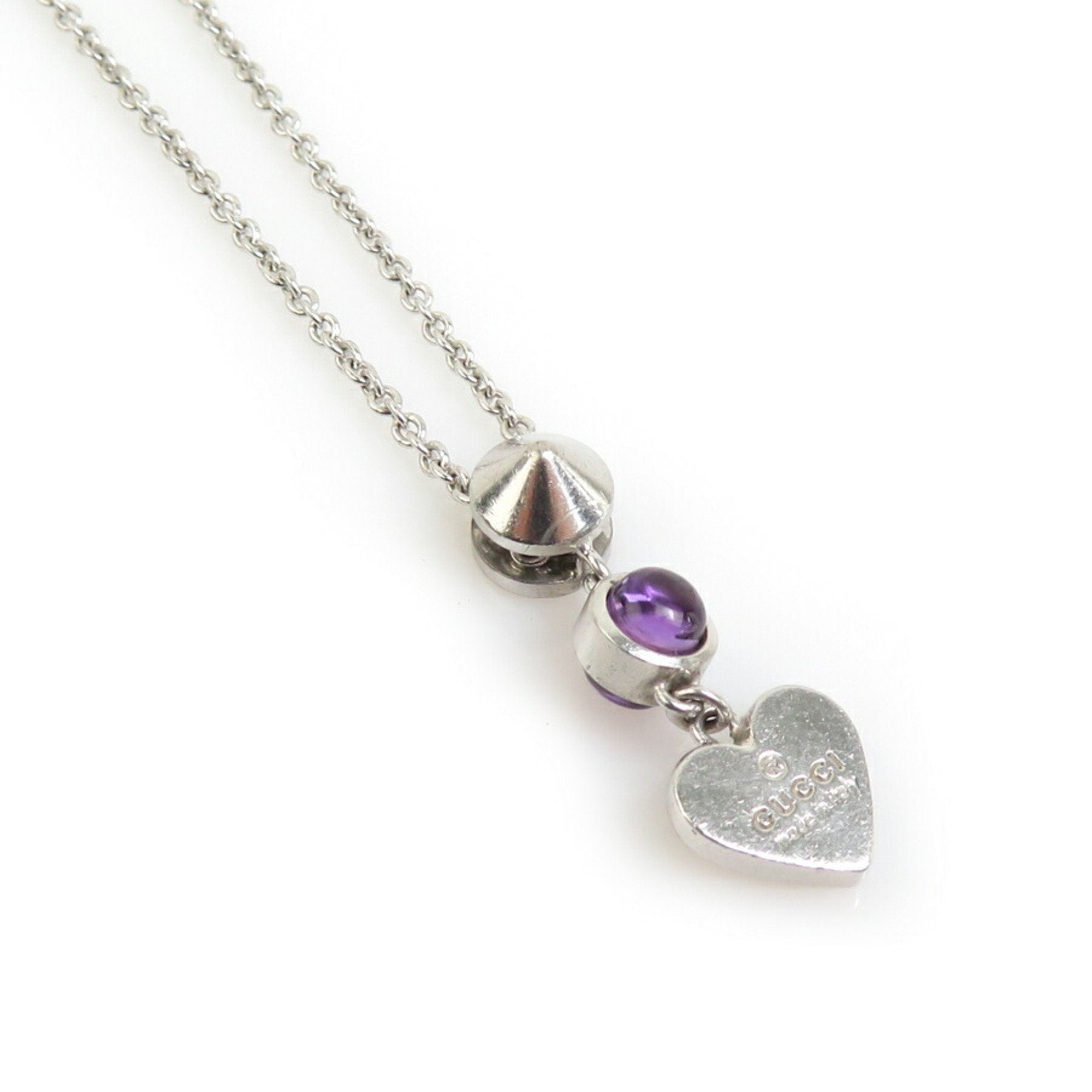 Pendant Necklace Sterling Silver Purple