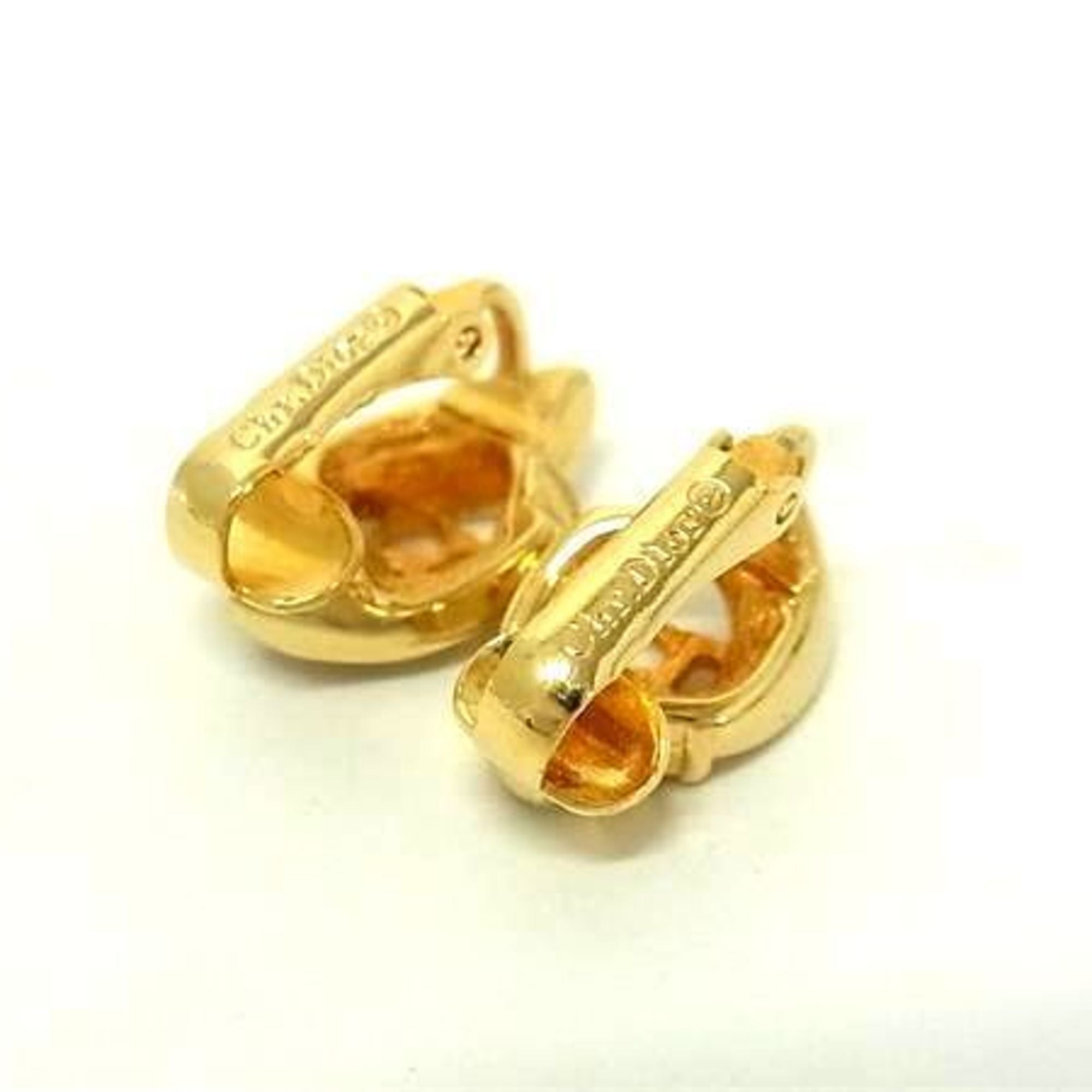 Clip-On Earrings Rhinestone Clip-On Gold-Tone Metal