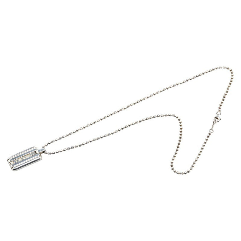 Atlas Dog Tag Pendant Necklace Sterling Silver