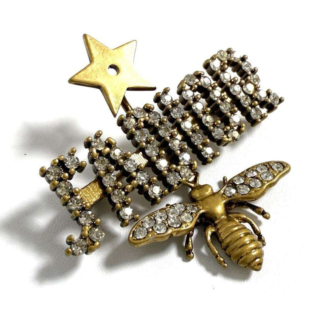 Pin Brooch Metal and Rhinestone