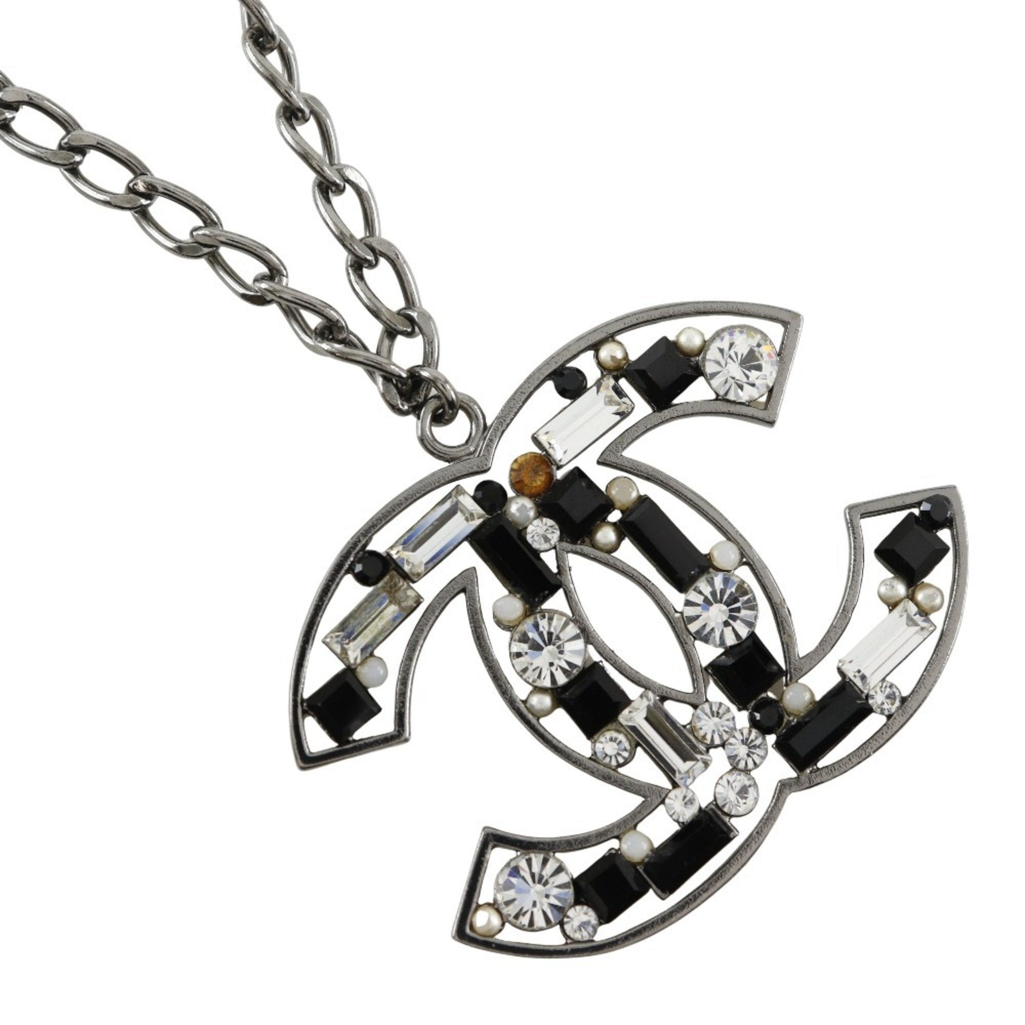 CC Logo Pendant Necklace Sterling Silver