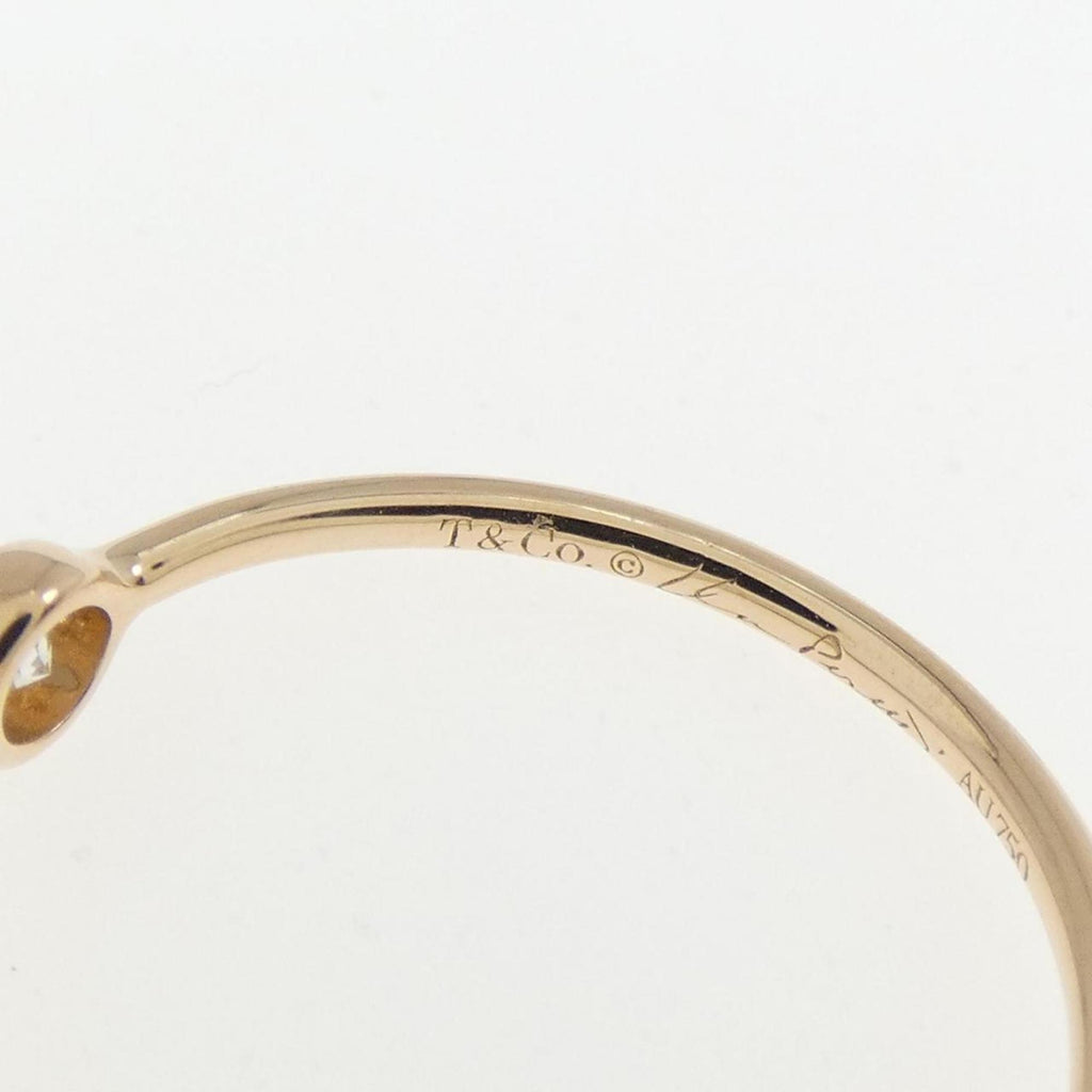 Wave Single Row Ring 18K Rose Gold with Diamond