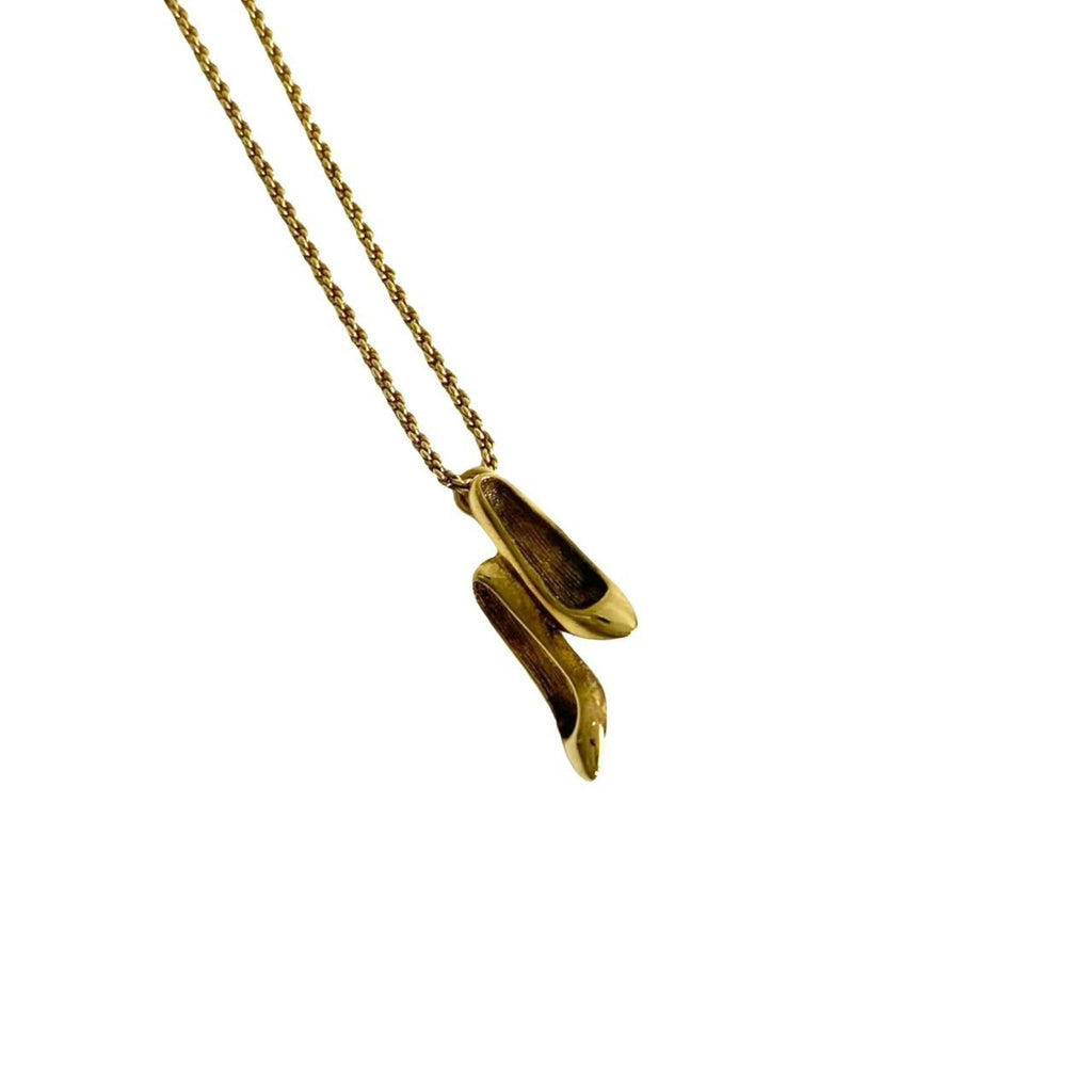 High Heel Motif Pendant Necklace Gold