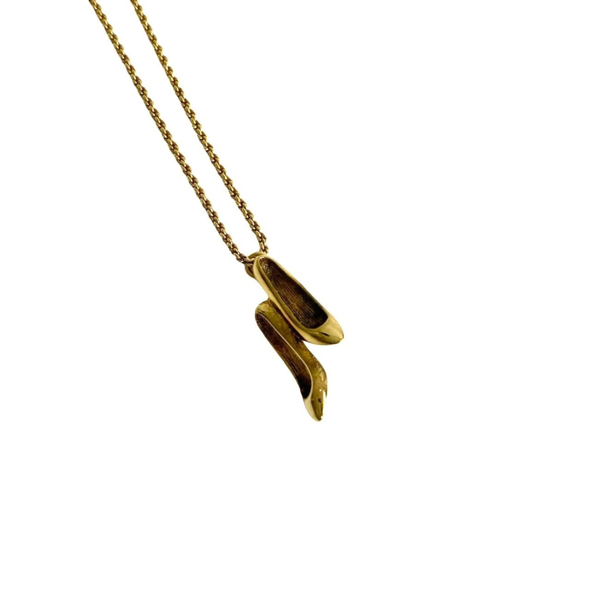 High Heel Motif Pendant Necklace Gold