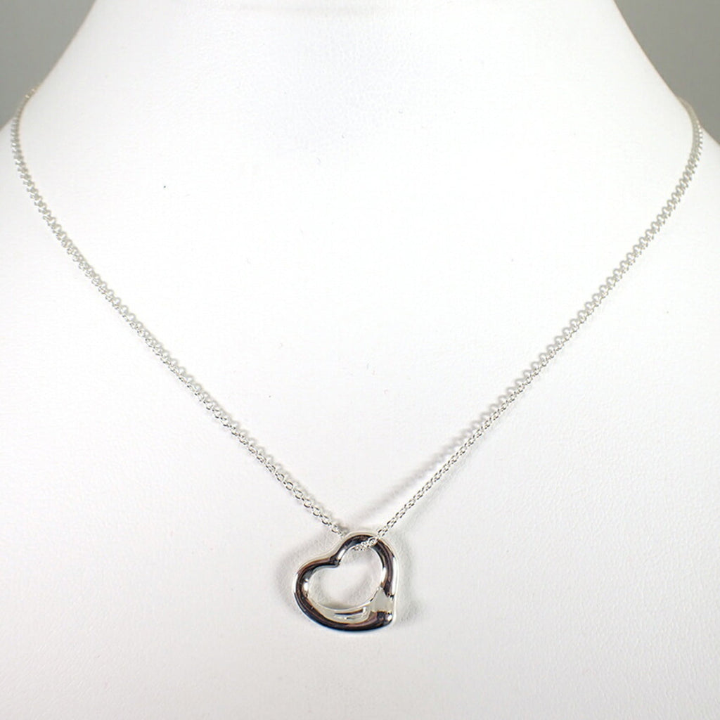 Heart Pendant Necklace Sterling Silver