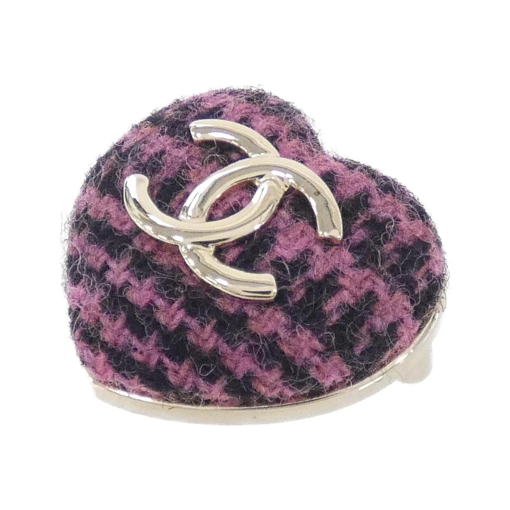 Brooch Metal Black and Pink