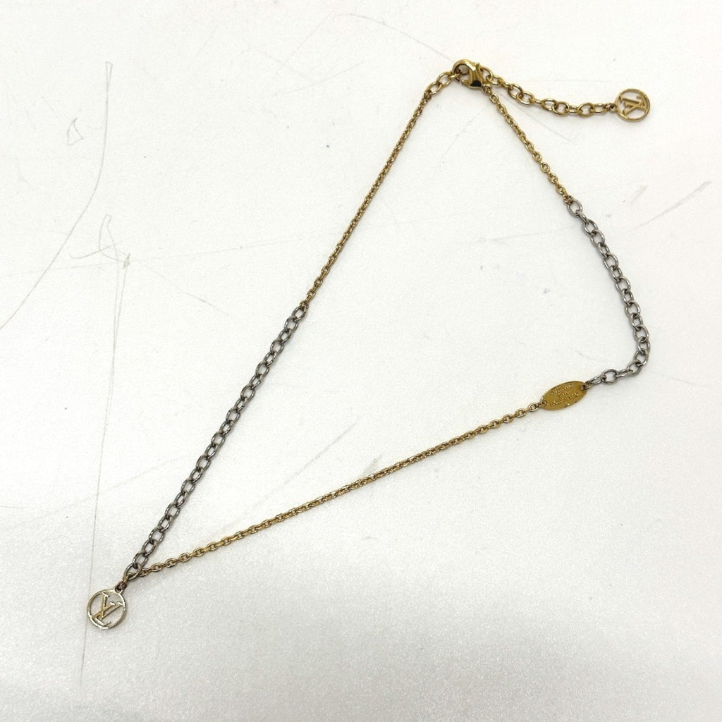 Logomania Pendant Necklace Metal Bicolor Gold and Silver