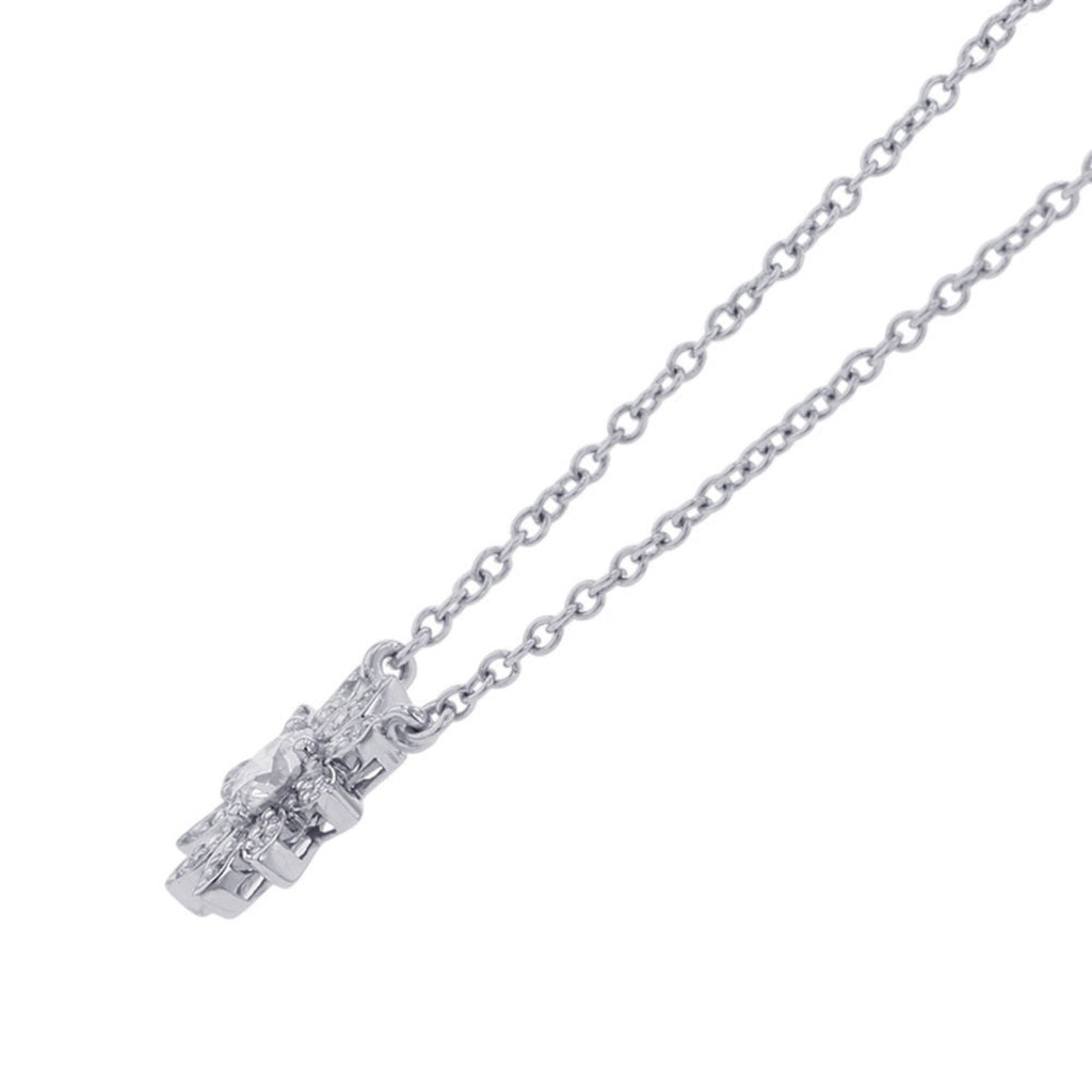 Enchant Flower Pendant Necklace Platinum with Diamonds