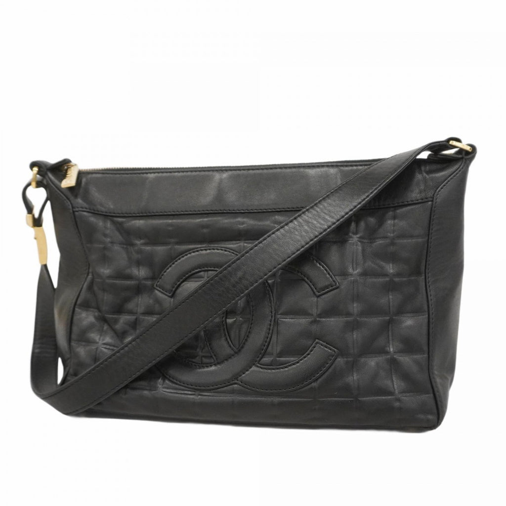 Chocolate Bar CC Shoulder Bag Quilted Leather Medium