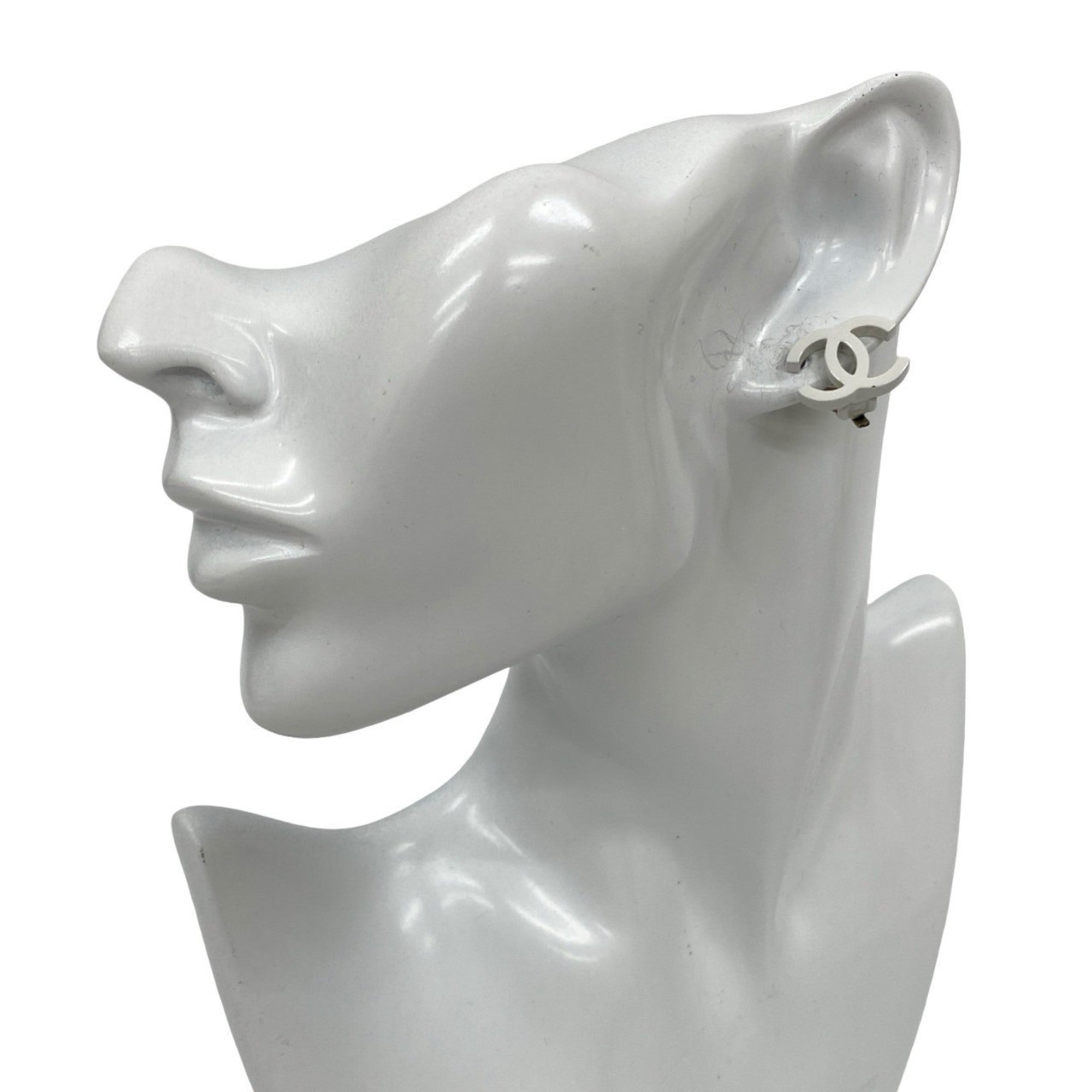 CC Logo Clip-On Earrings Sterling Silver