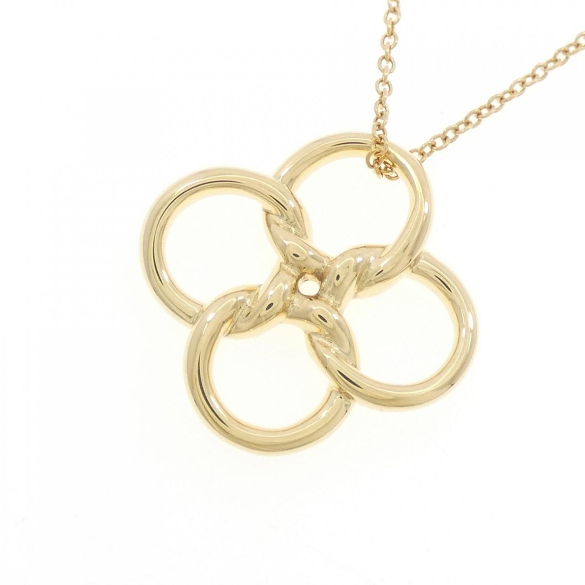 Quadrofolio Pendant Necklace 18K Yellow Gold Small