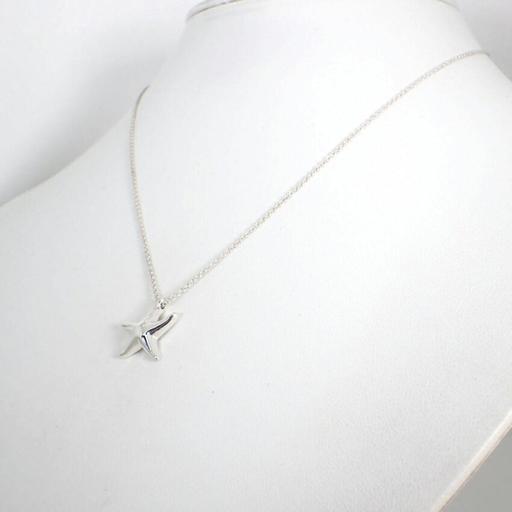 Starfish Pendant Necklace Sterling Silver