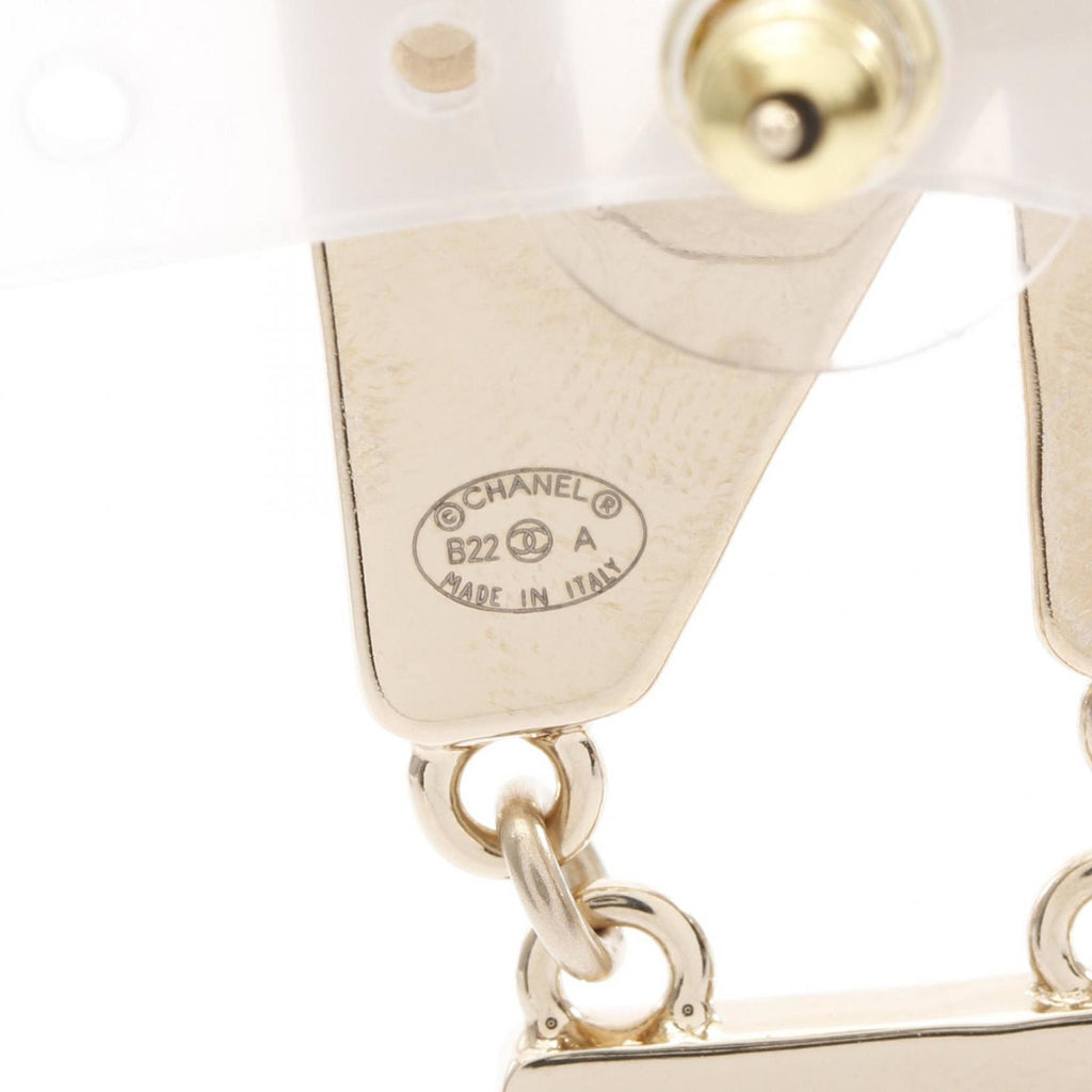 Earrings Logo Gold-Tone Metal