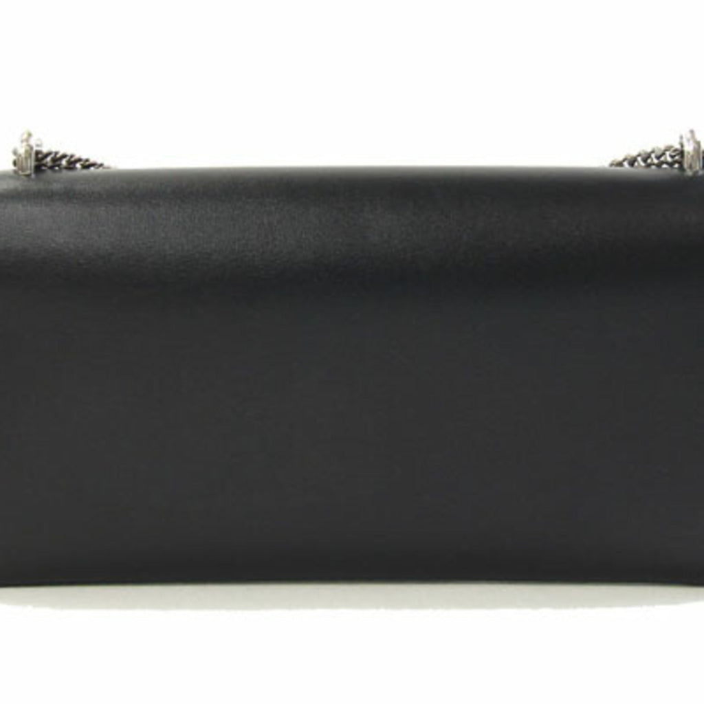 Triangle Logo Envelope Chain Crossbody Bag Leather