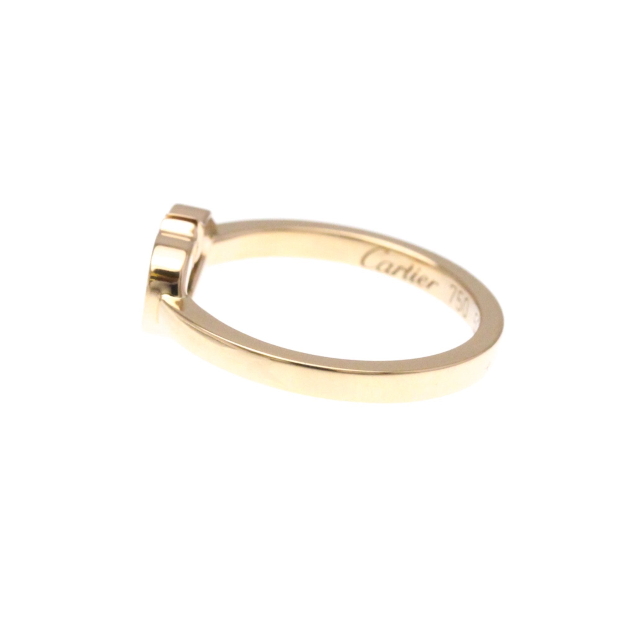 C Heart Ring 18K Rose Gold with Diamonds