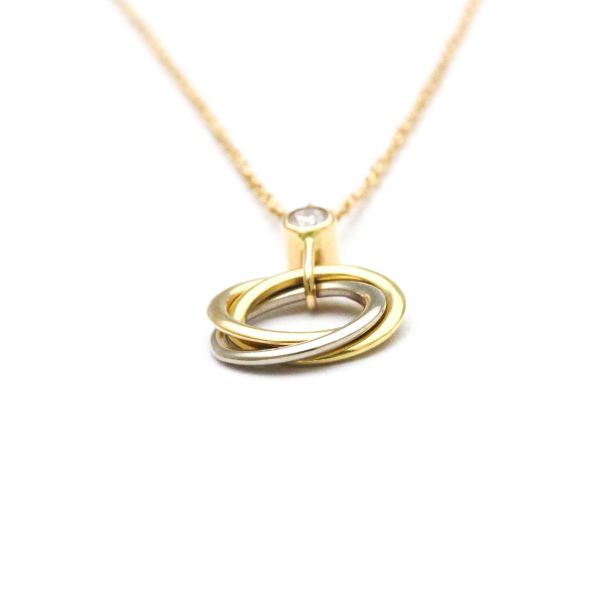 Trinity Pendant Necklace 18K Tricolor Gold