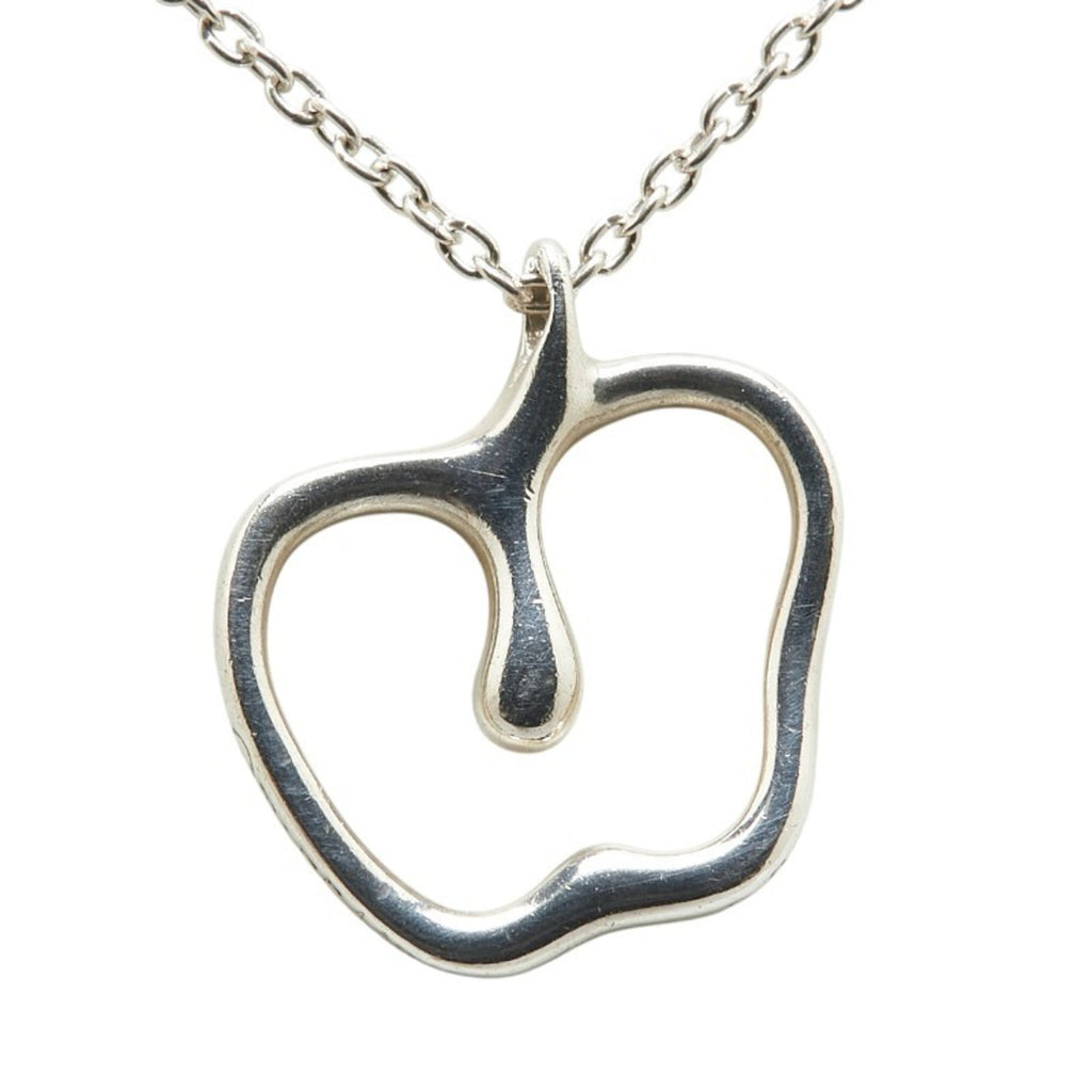 Apple Pendant Necklace Sterling Silver
