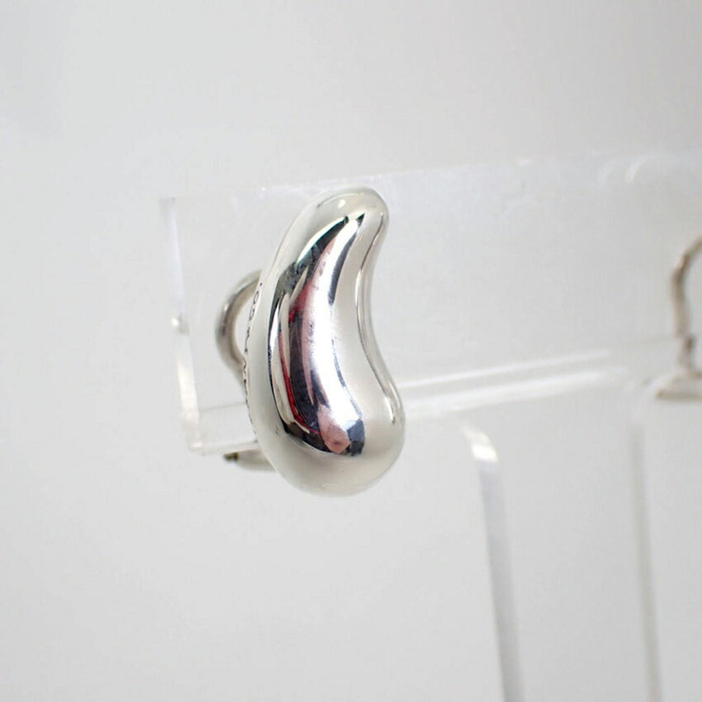 Bean Earrings Sterling Silver 18.7mm Sterling Silver