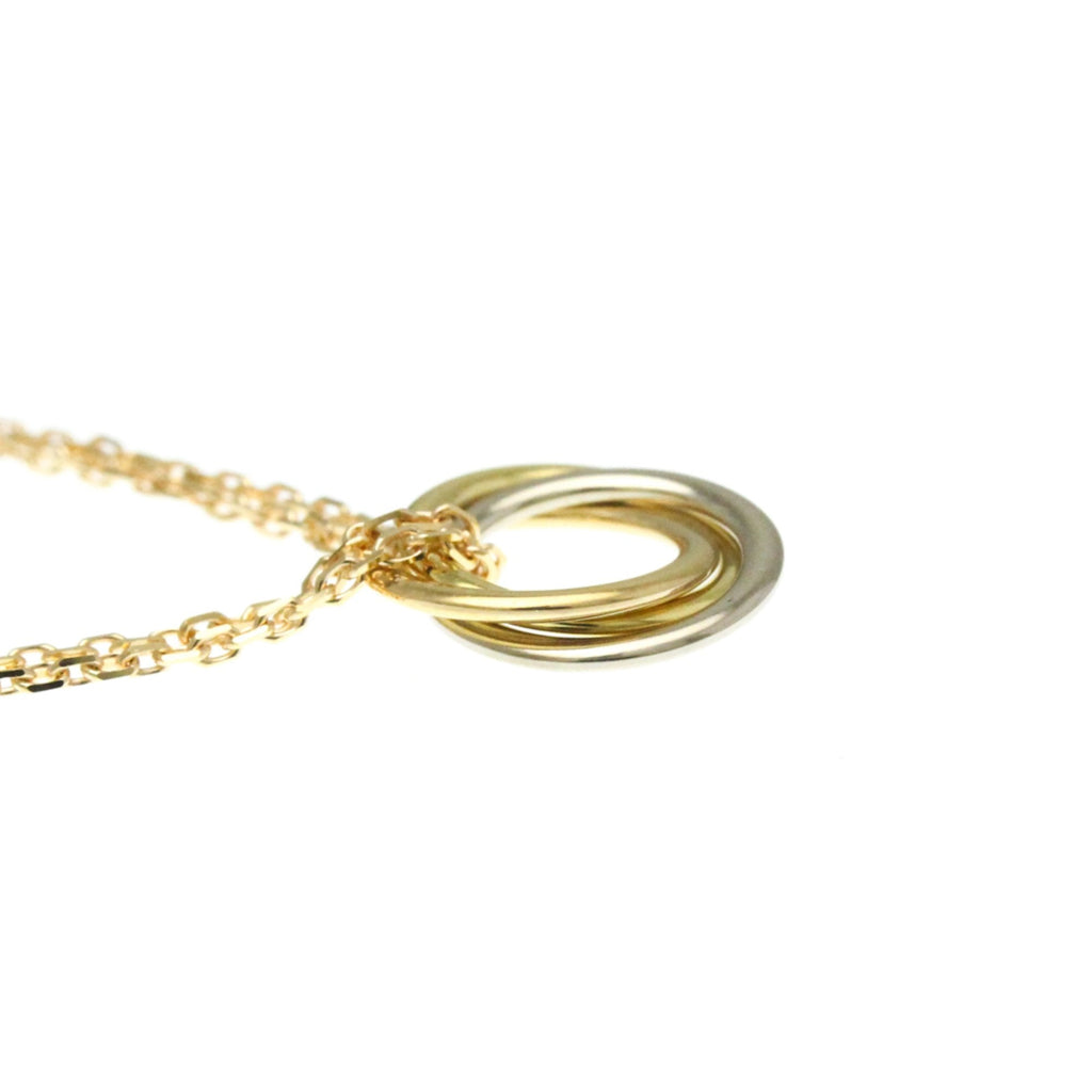 Trinity Pendant Necklace 18K Tricolor Gold