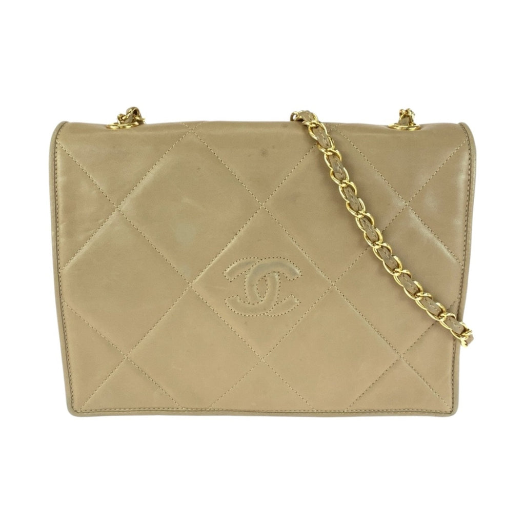 Vintage Diamond CC Flap Bag Quilted Lambskin Small