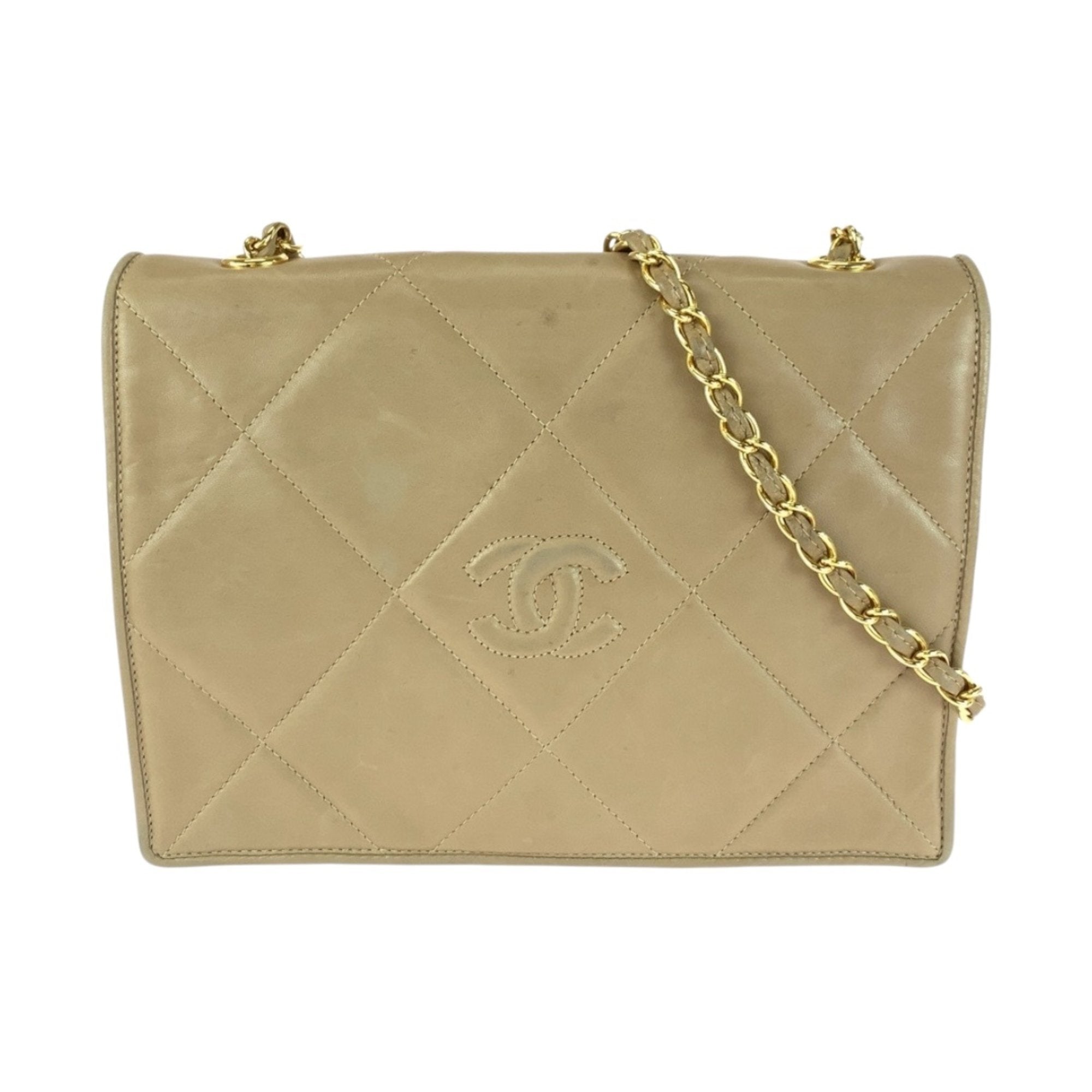 Vintage Diamond CC Flap Bag Quilted Lambskin Small