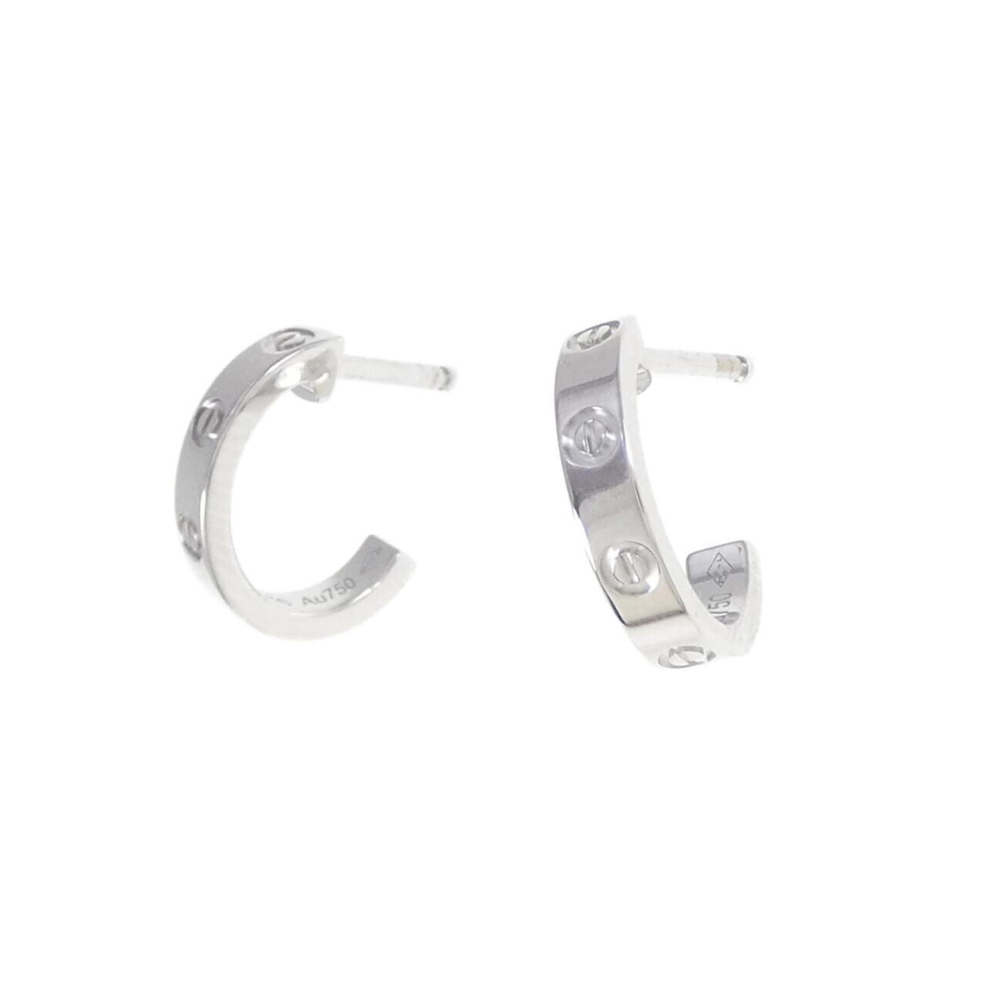 Love Stud Earrings 18K White Gold Mini 18K White Gold