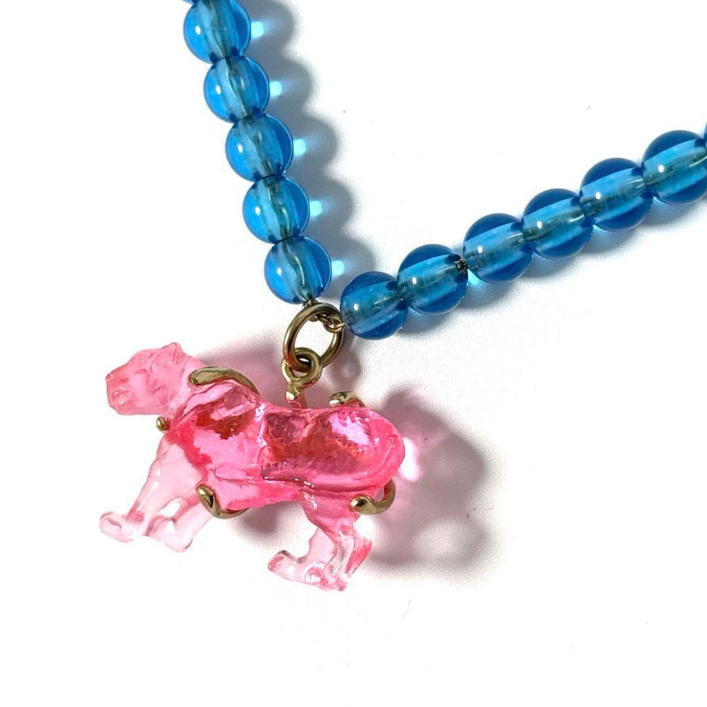 Pendant Necklace Metal and Resin