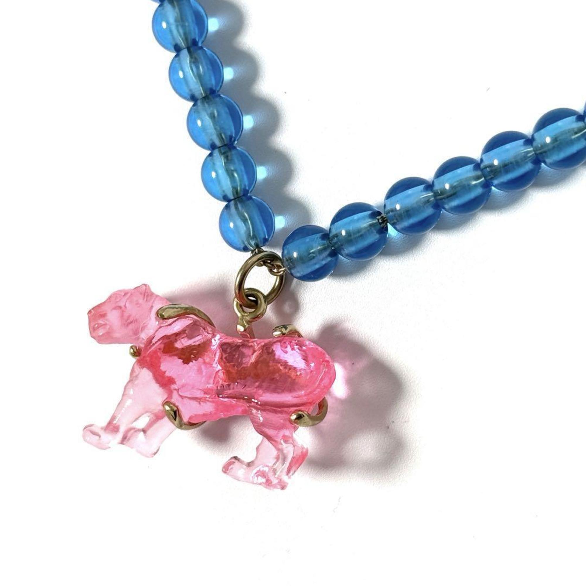 Pendant Necklace Metal and Resin