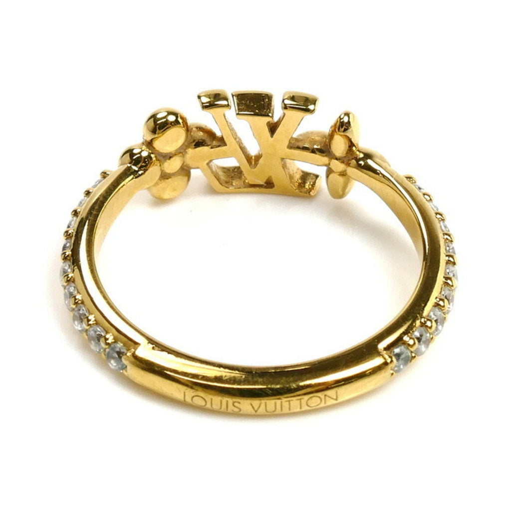Band Ring Gold with Rhinestone