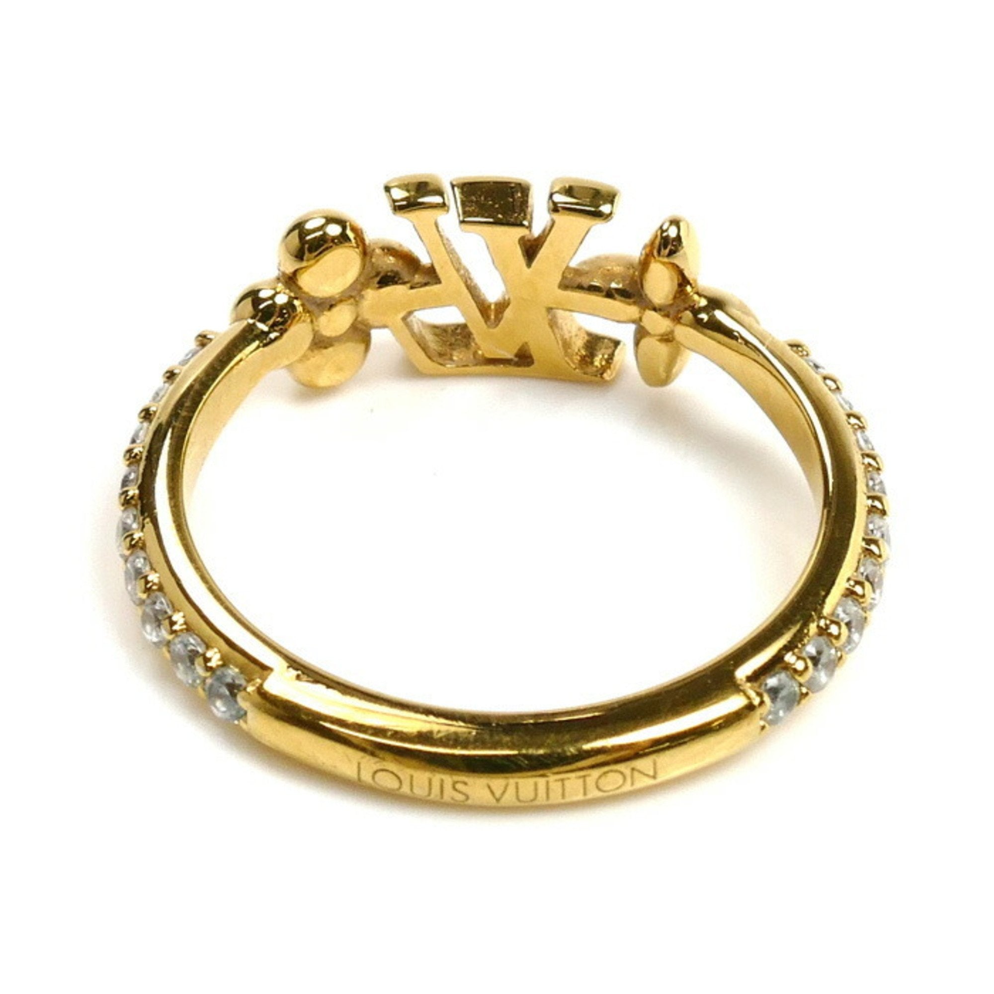 Band Ring Gold with Rhinestone