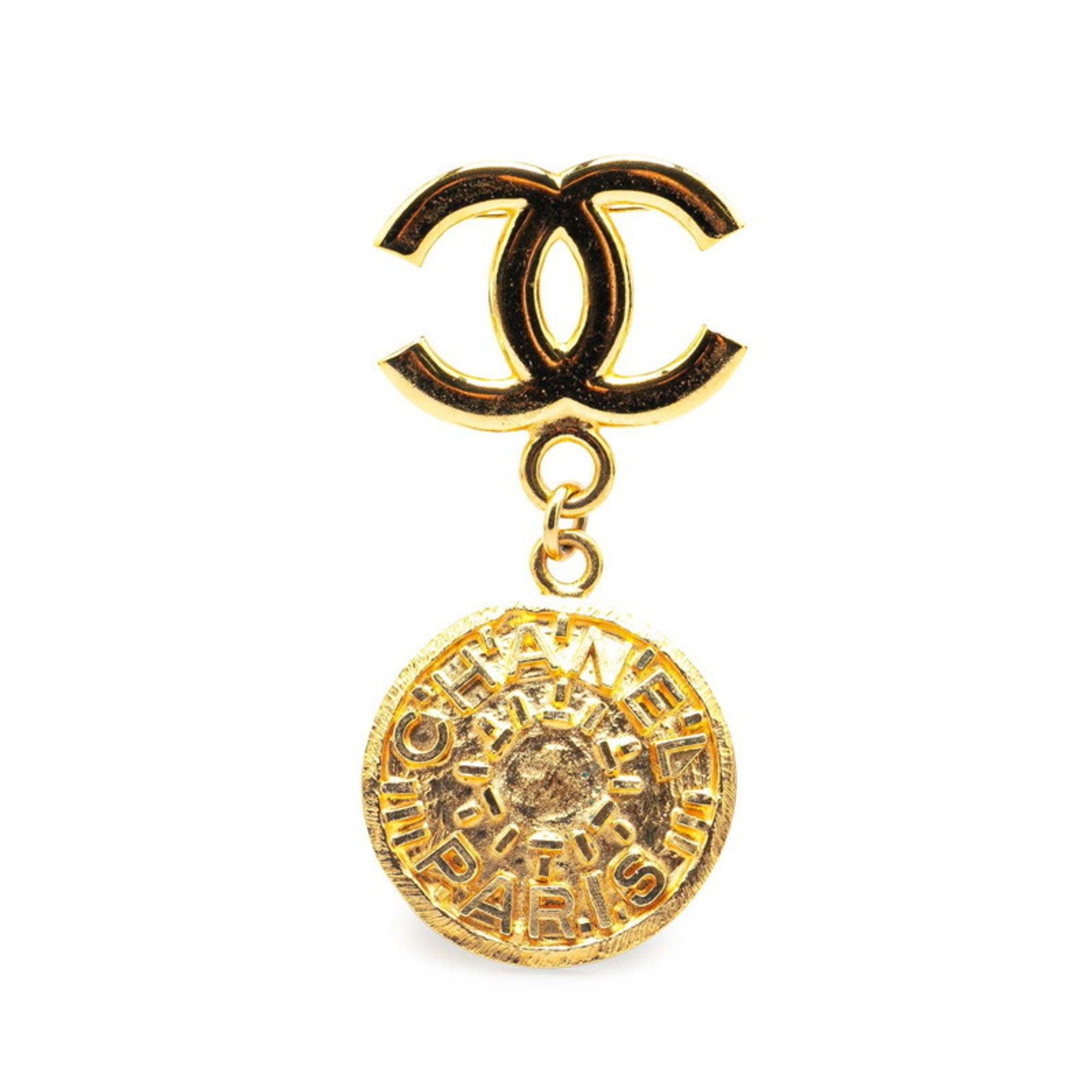 CC Logo Brooch Metal