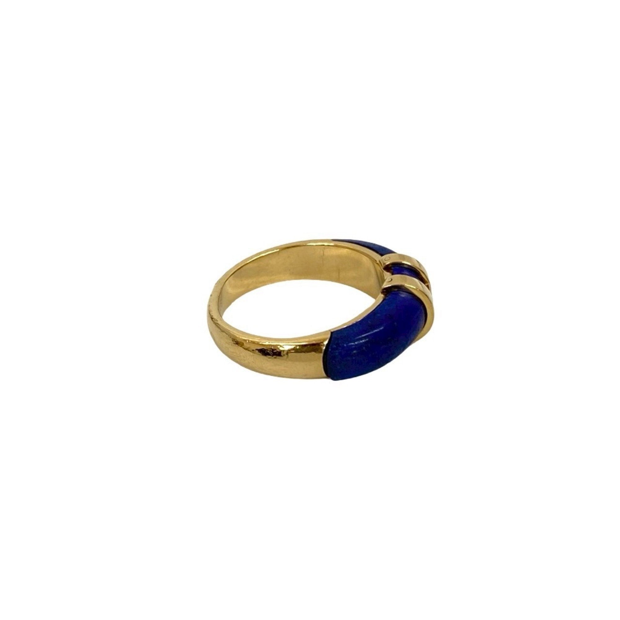 Band Ring 18K Yellow Gold with Lapis Lazuli