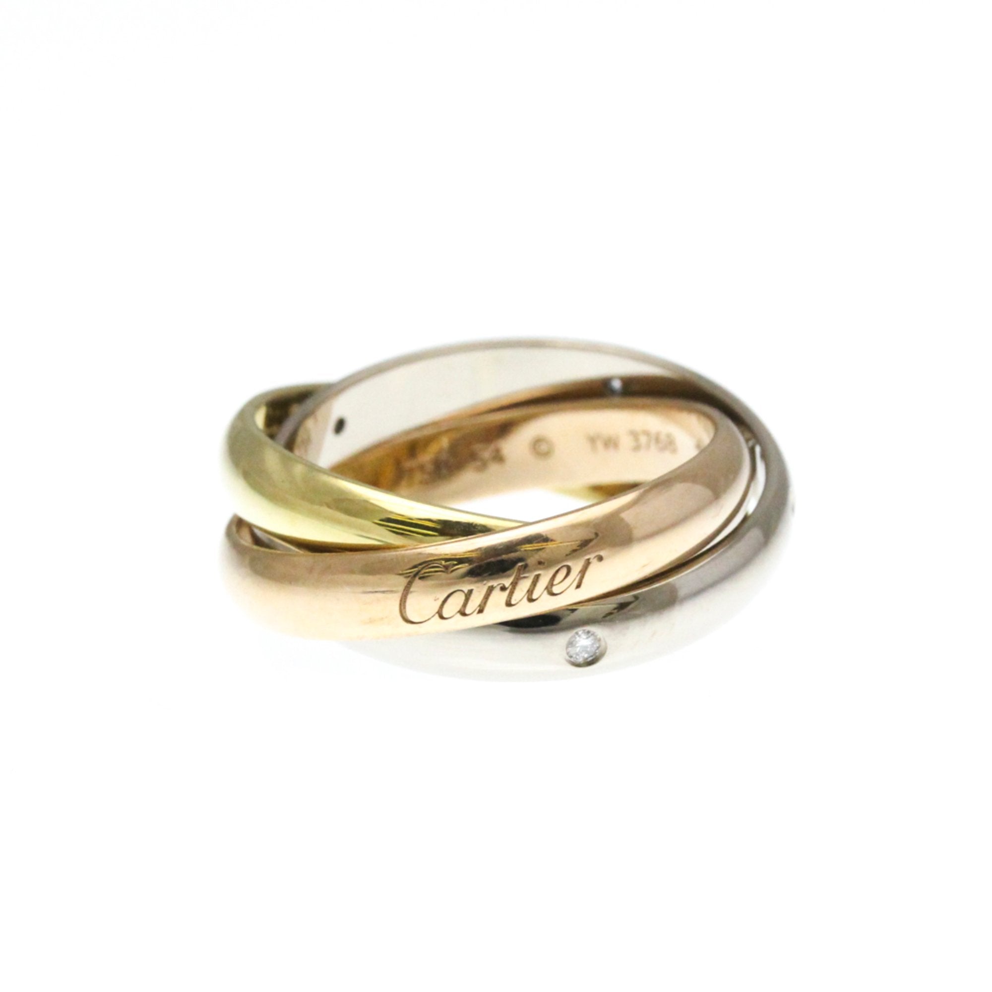 Vendome Louis Cartier Band Ring 18K Tricolor Gold