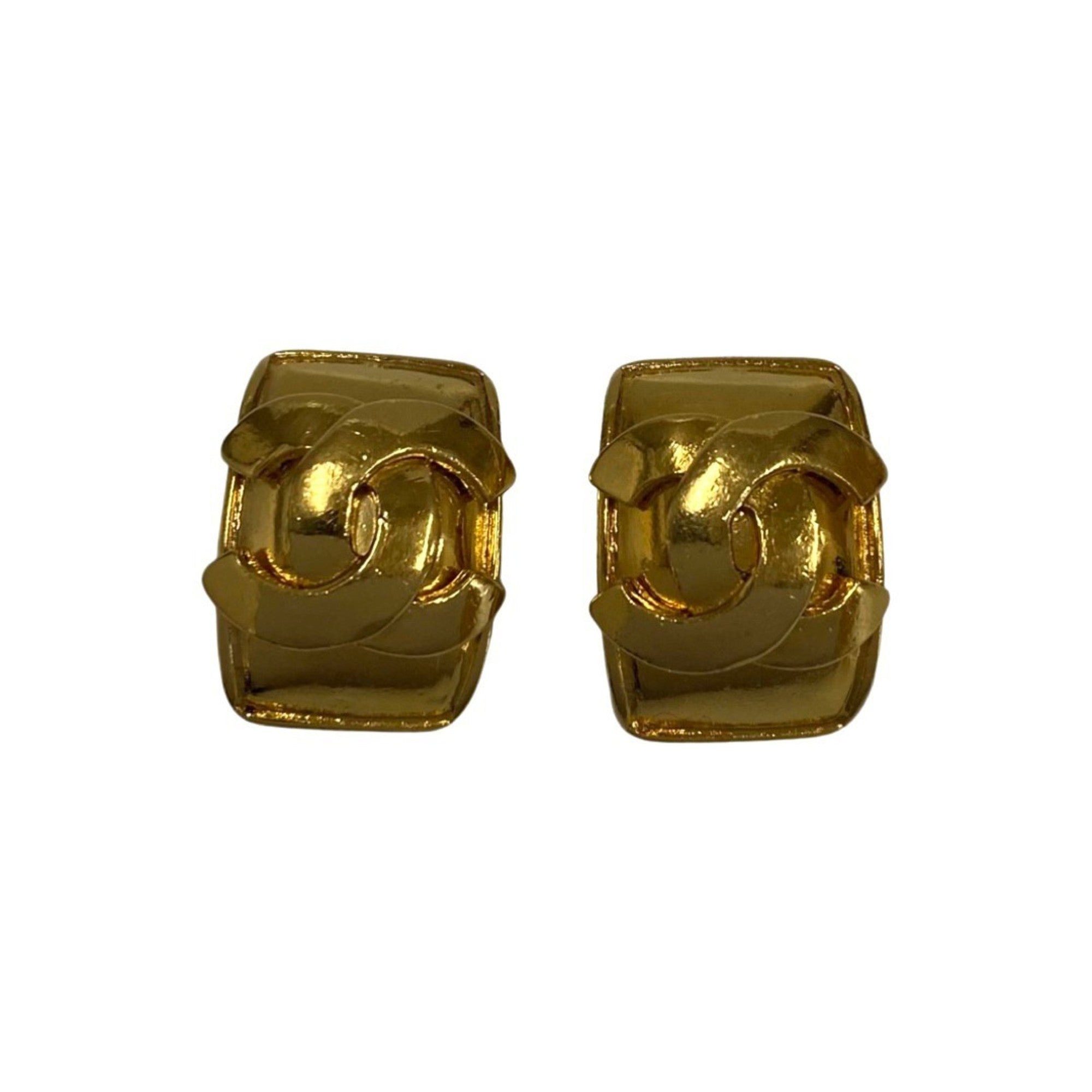 CC Logo Earrings Metal Gold-Tone Metal