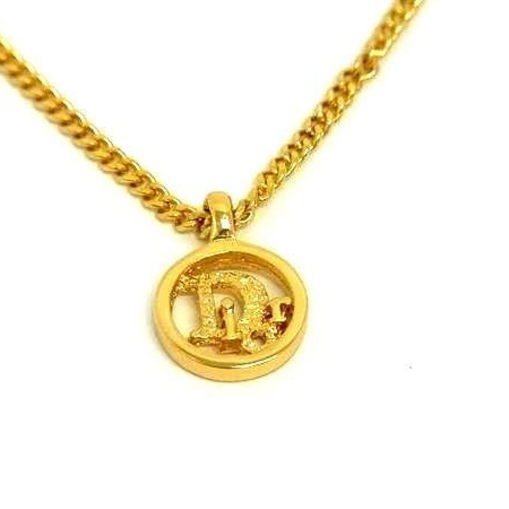 Pendant Necklace Gold Metal