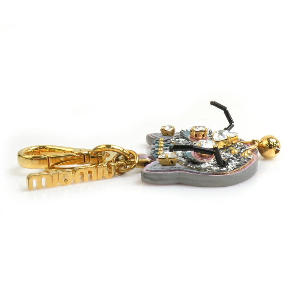 Charm Leather and Metal Purple Handbag Charm