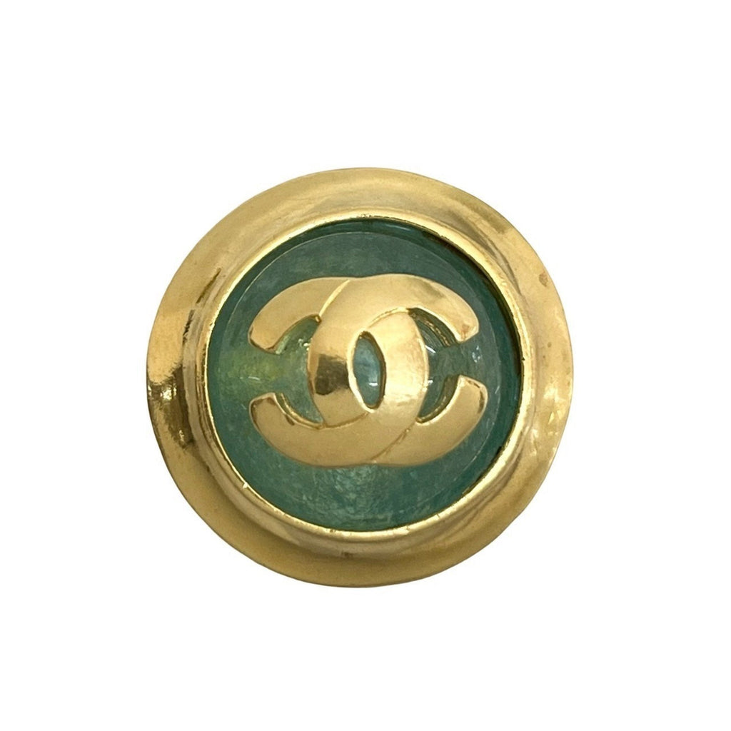 CC Logo Clip-On Earrings Metal Gold-Tone Metal