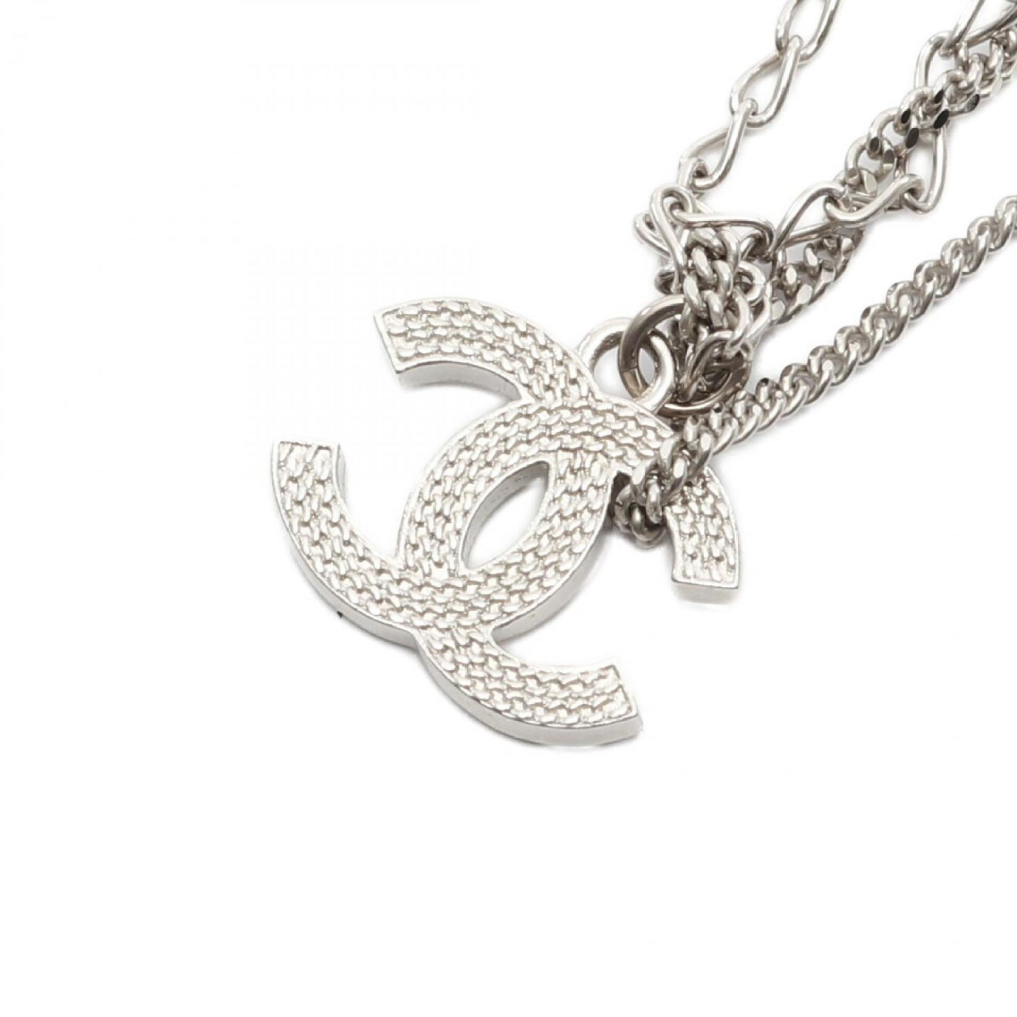 CC Logo Pendant Necklace Sterling Silver