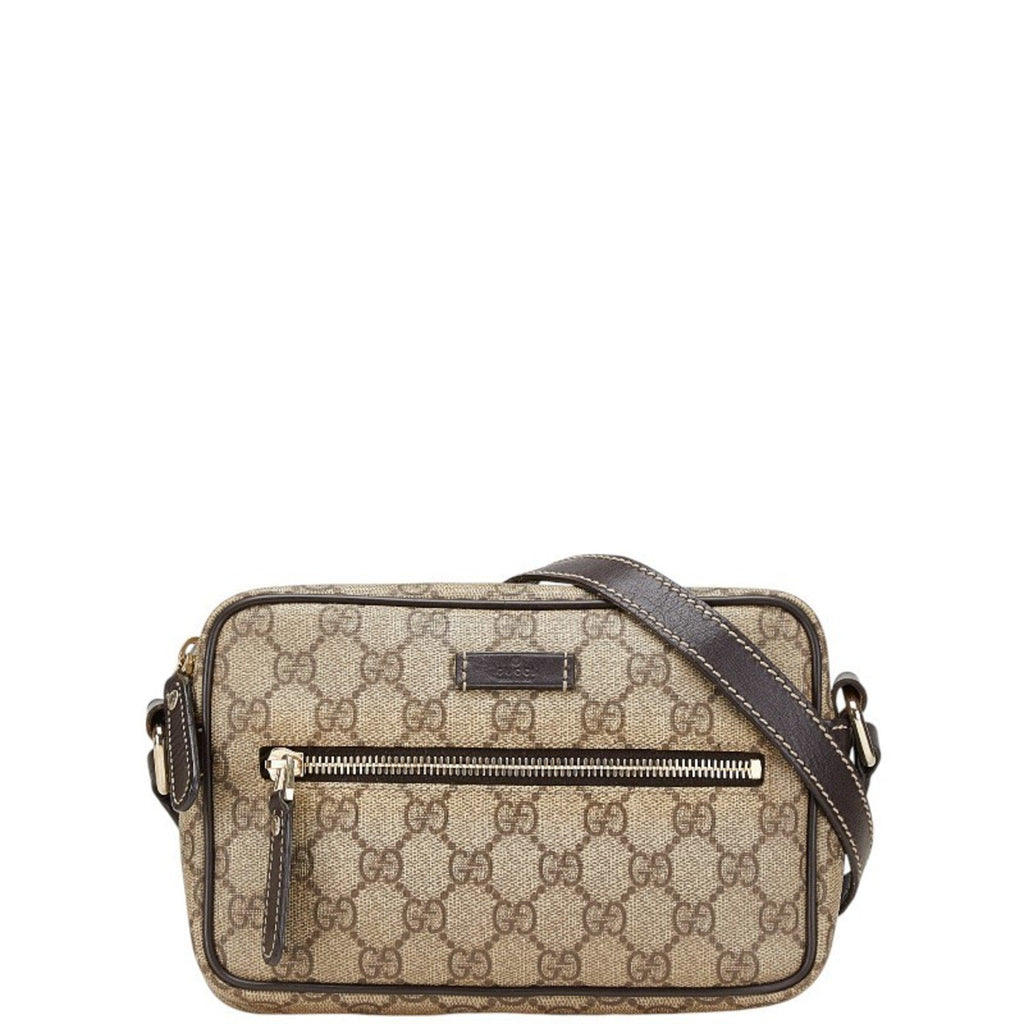 Front Zip Camera Bag GG Coated Canvas Small