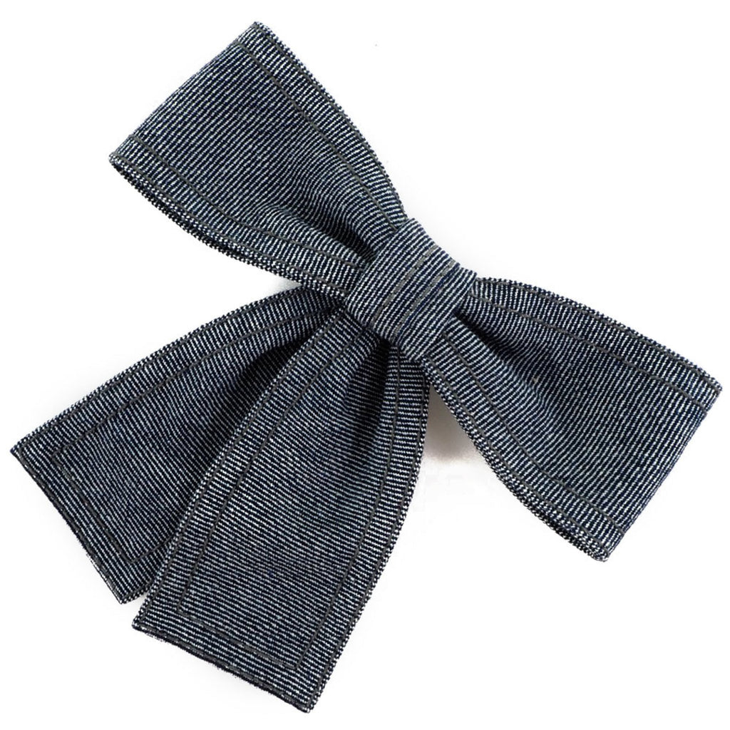 Ribbon Denim Brooch Blue