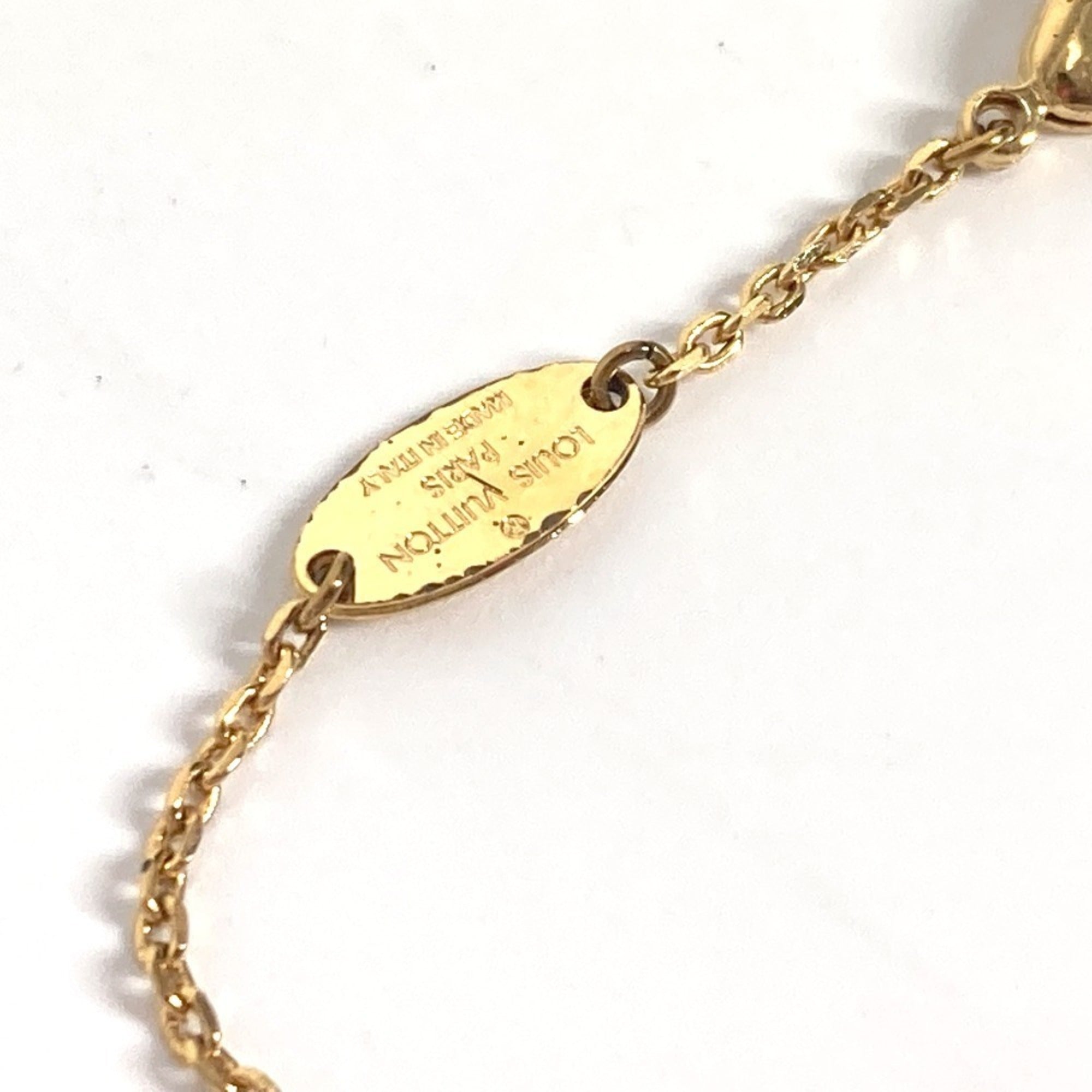 LV Angel Pendant Necklace Metal Gold
