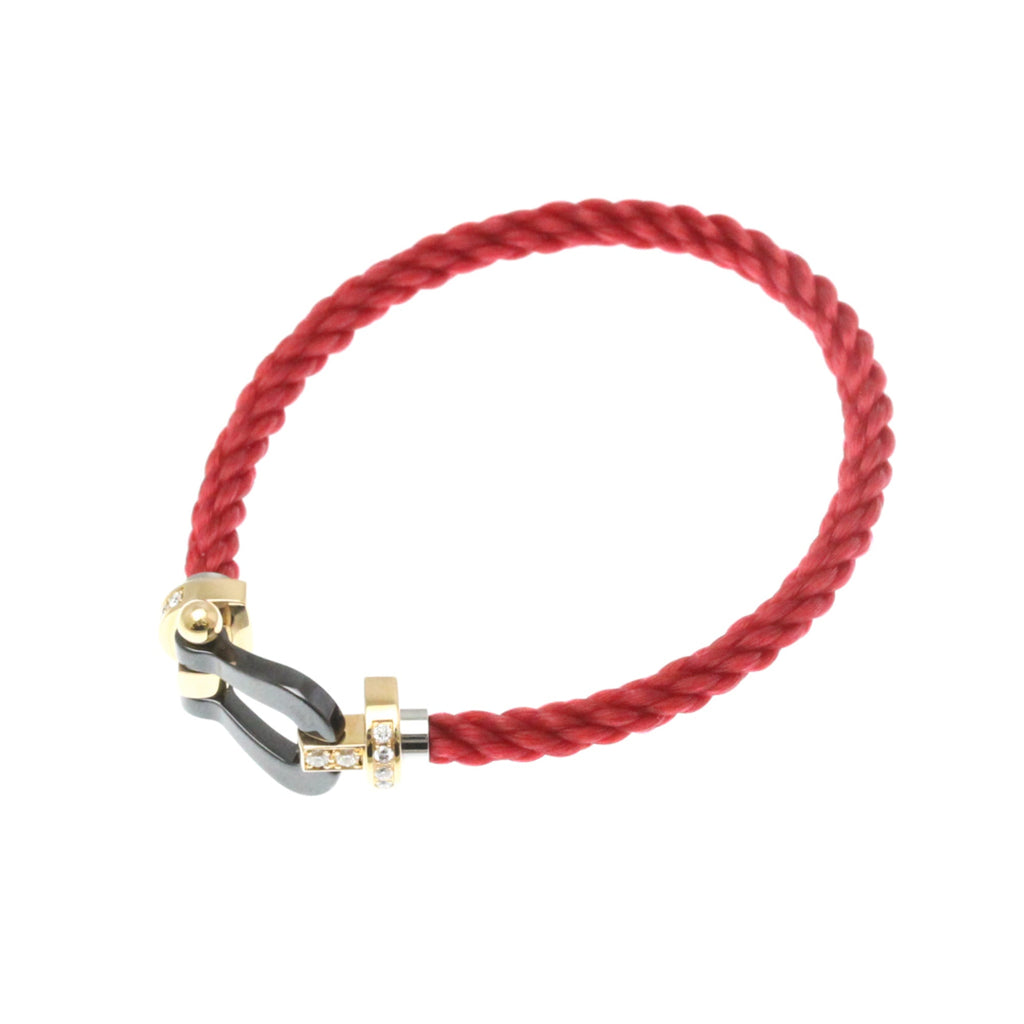 Bracelet Ceramic and 18K Rose Gold Large with Diamond