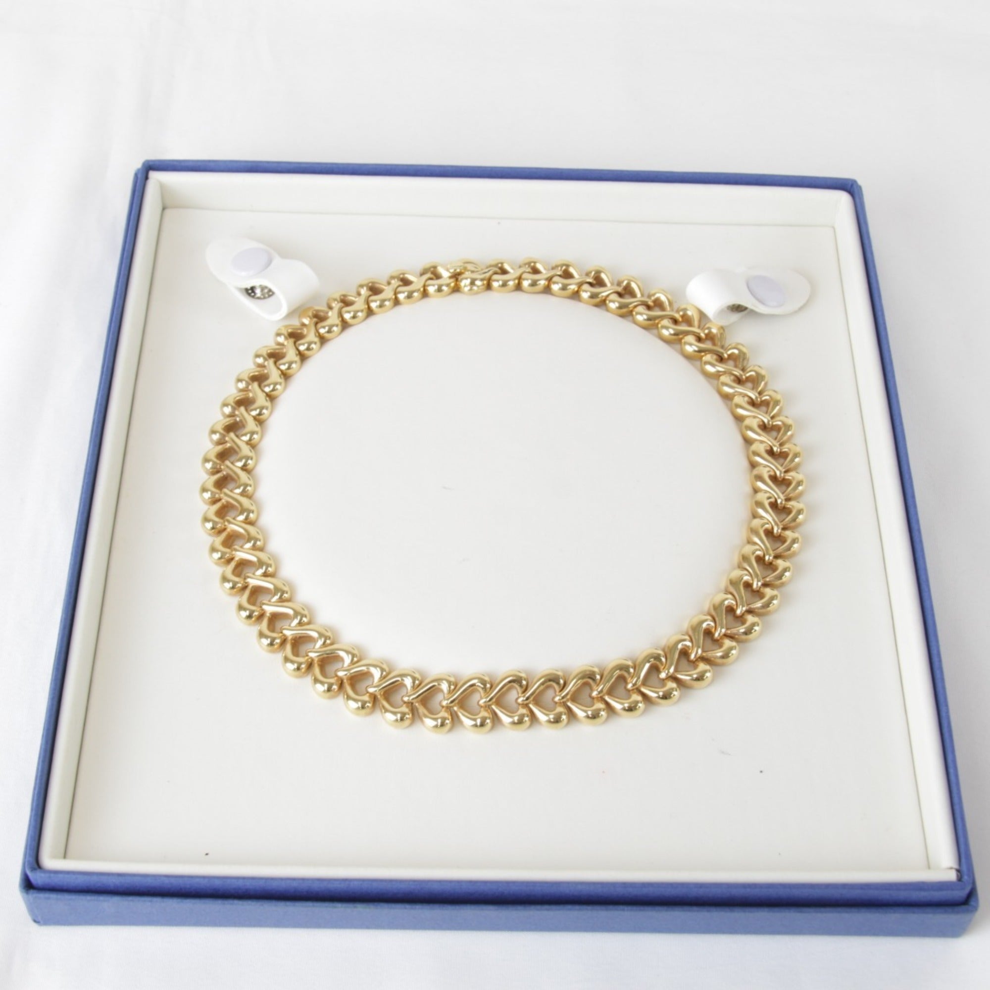 Heart Link Pendant Necklace 18K Yellow Gold