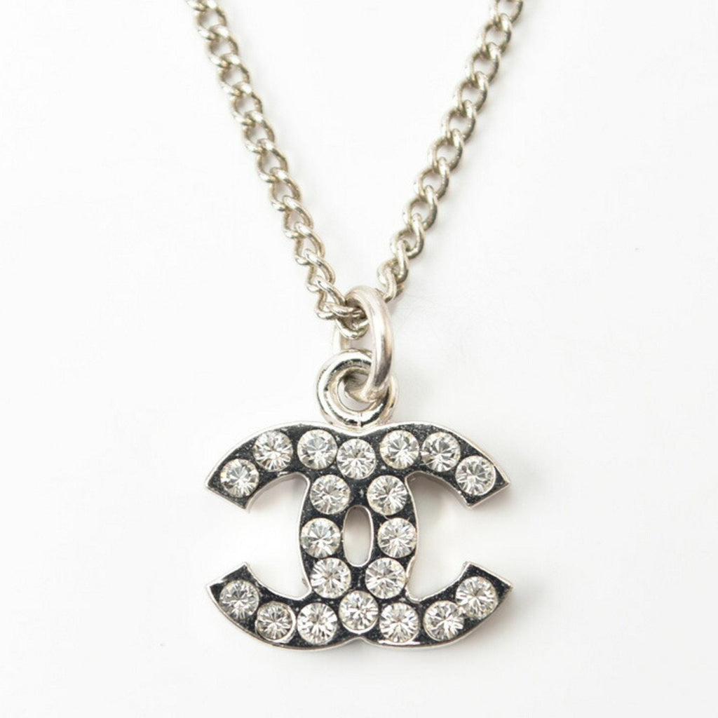 CC Logo Pendant Necklace Sterling Silver